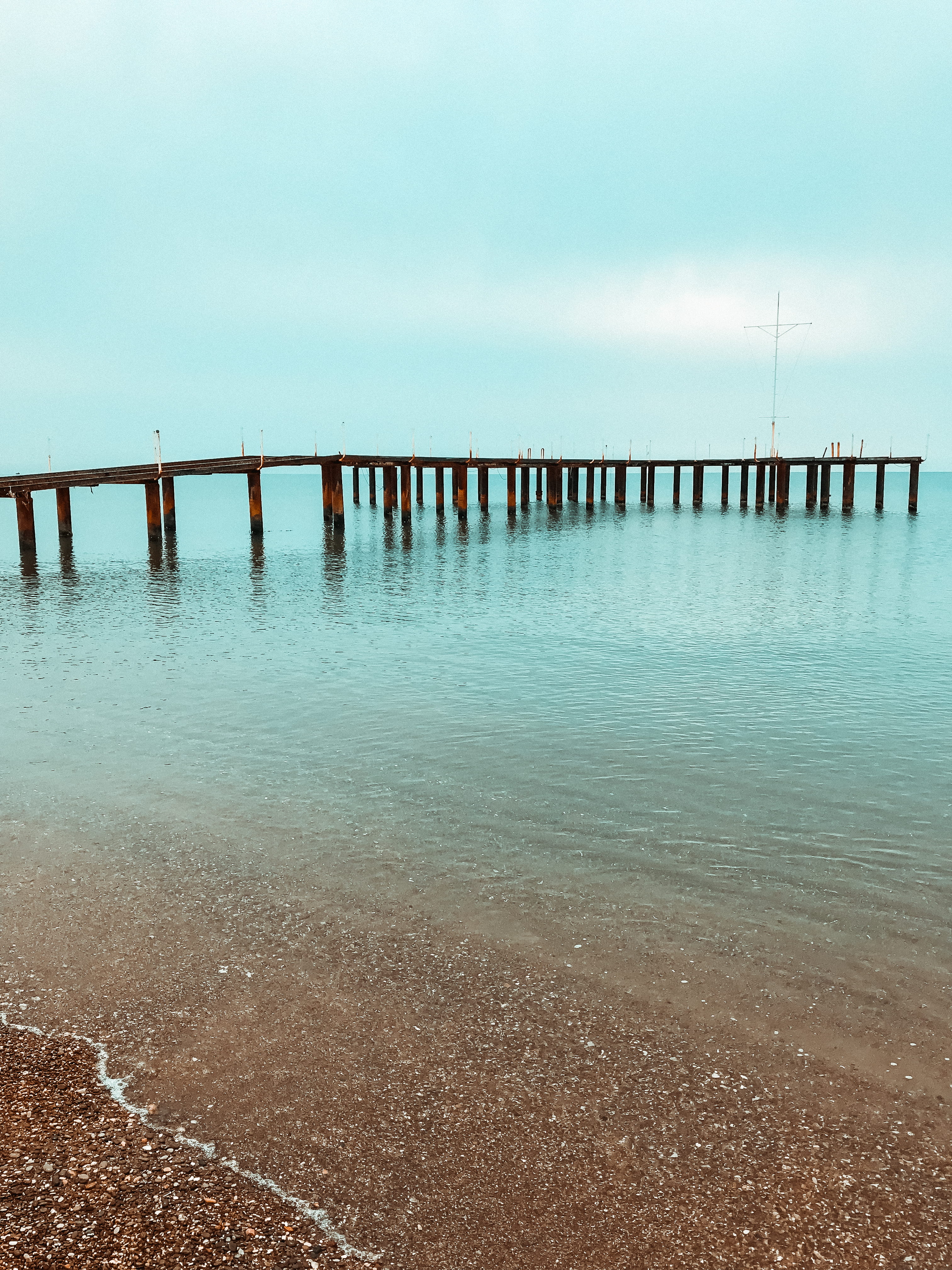 scenics - nature, port, wood - material, dock, summertime, pier, 4K, day, outdoors, colorful, antalya sherwood, decay, turkey, horizon over water, wooden post, Phone HD Wallpaper