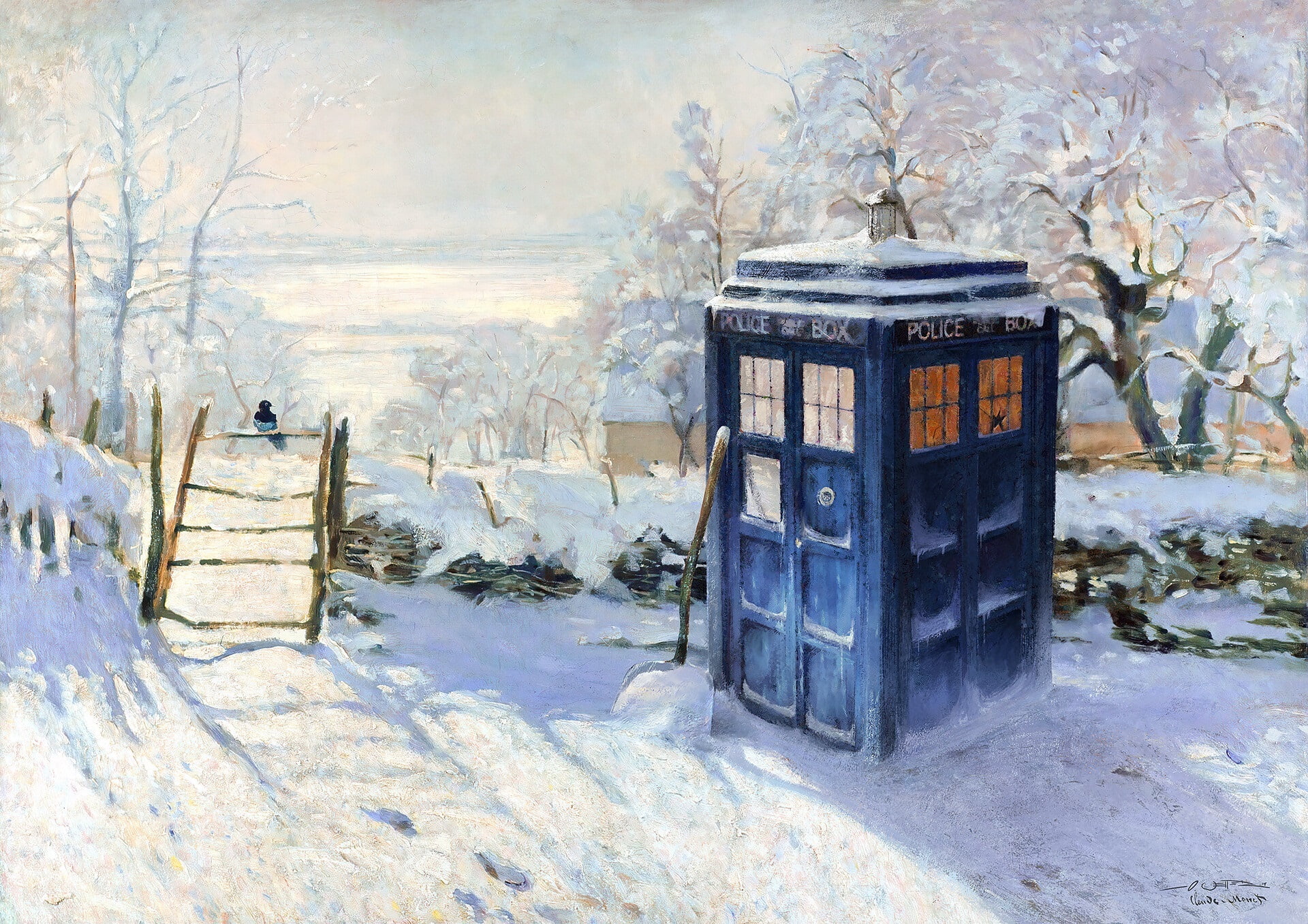 Tardis, 1080P, Painting, Doctor Who, TV Show, Magpie, HD Wallpaper