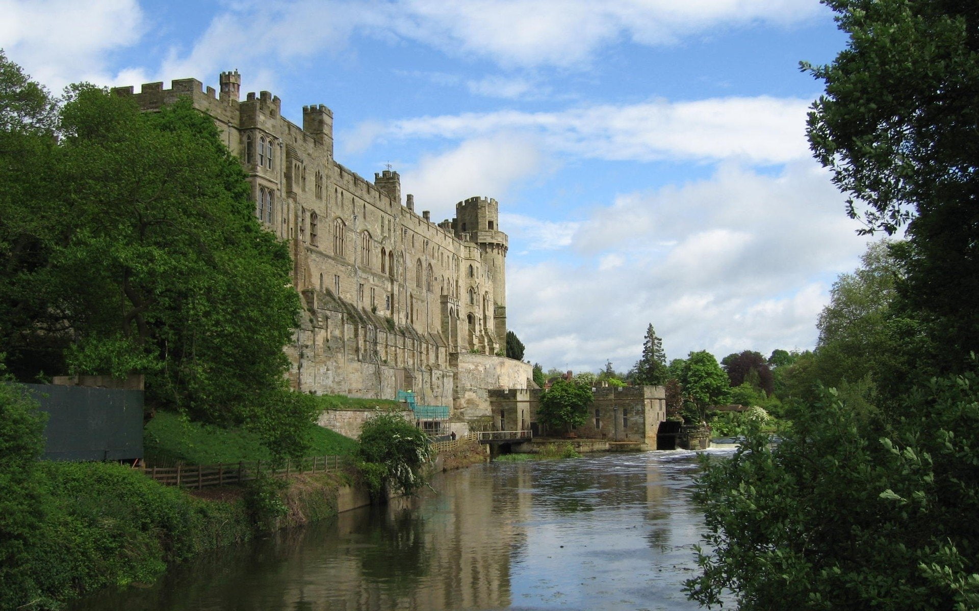 architecture, sky, tree, plant, ancient, built structure, building exterior, day, ancient civilization, Warwick Castle, travel destinations, the past, no people, HD Wallpaper