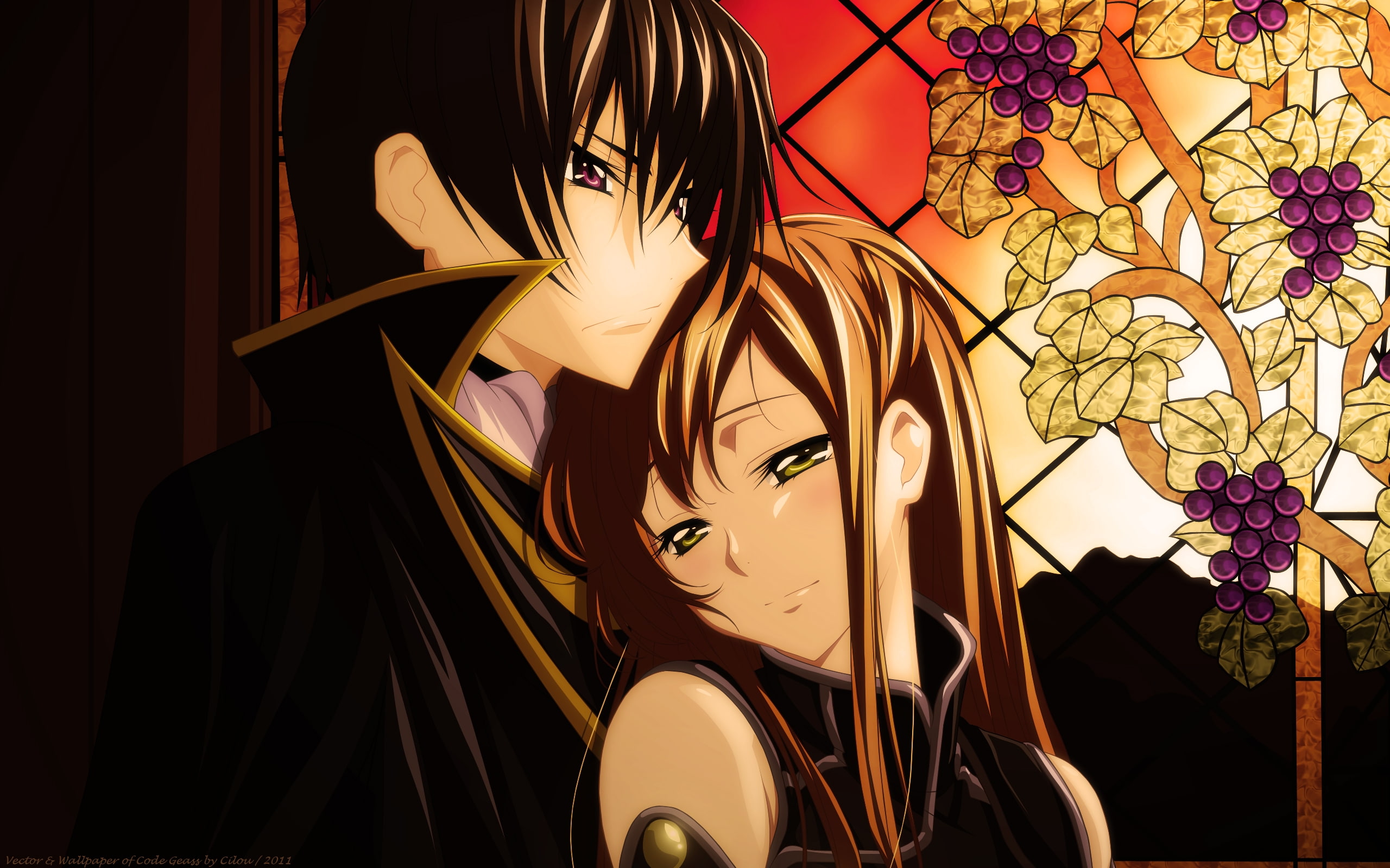 mask, art and craft, representation, Anime, shirley fenette, day, religion, male likeness, close-up, human representation, couple, 2K, indoors, lelouch, HD Wallpaper