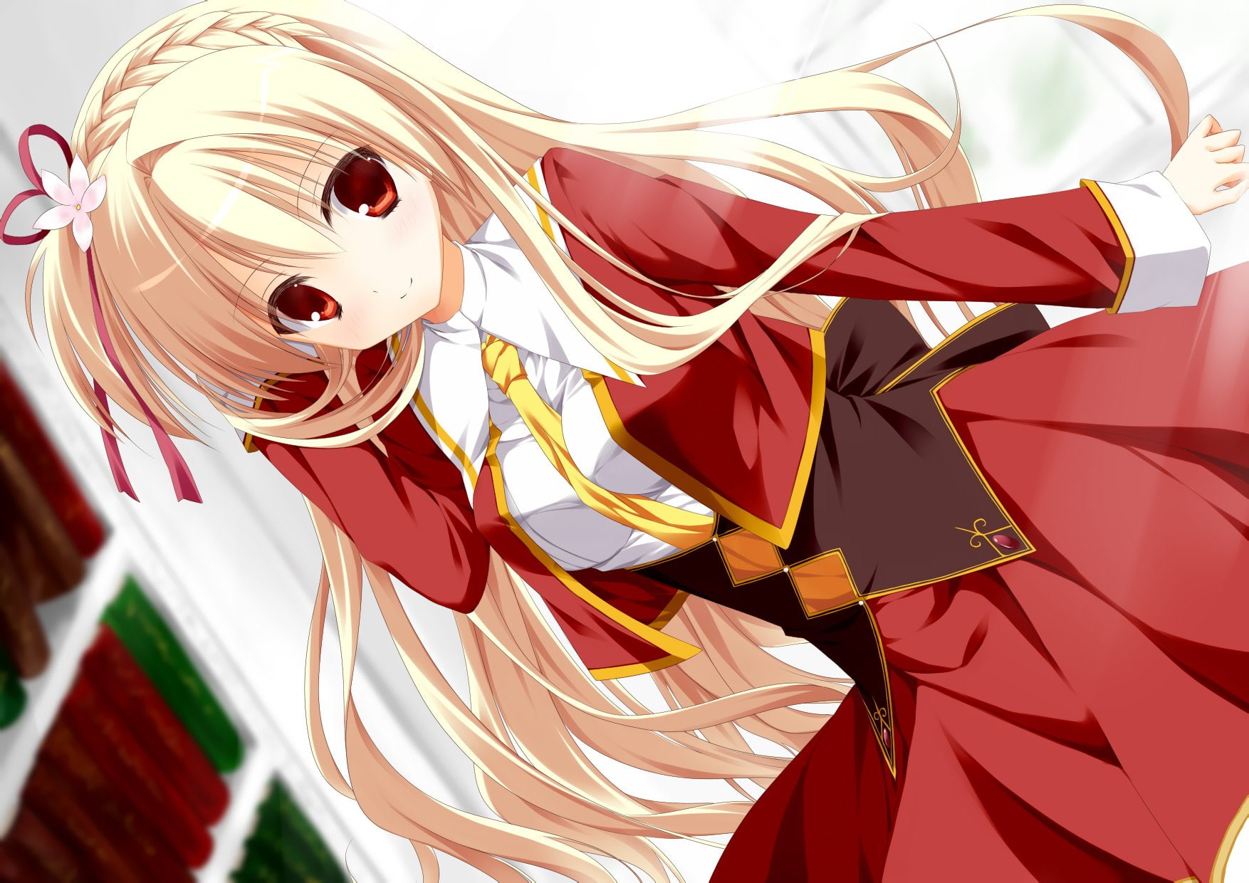 sumisagi, 720P, warwick, hair, amairo, seifuku, shirley, blonde, long, islenauts, HD Wallpaper