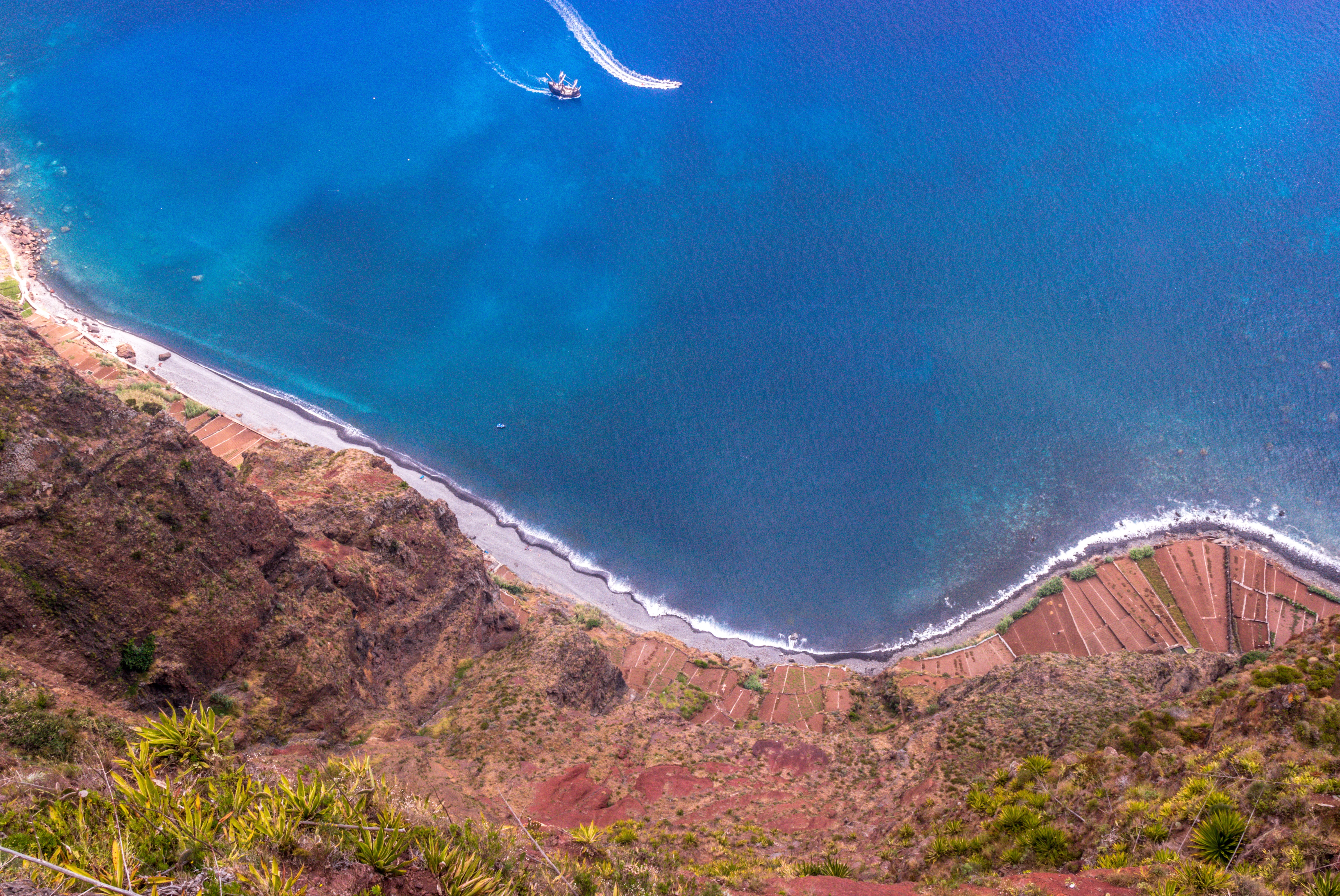 idyllic, land, sea, day, sky, cable, costa, plant, câmara de lobos city, high angle view, water, 5K, scenics - nature, wood island, outdoors, travel destinations, HD Wallpaper