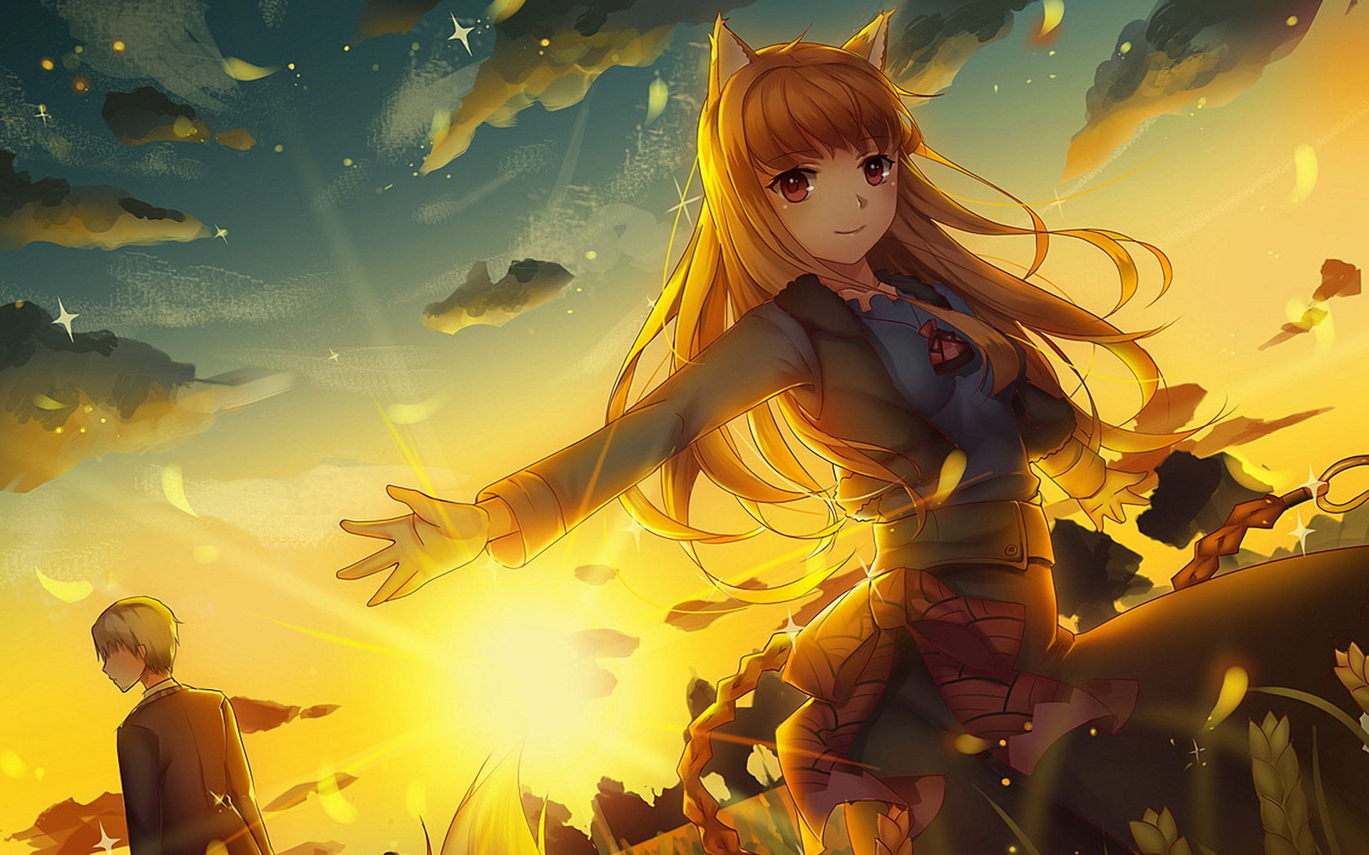 1080P, Lawrence Kraft, Spice and Wolf, Holo (Spice and Wolf), Lobo, HD Wallpaper