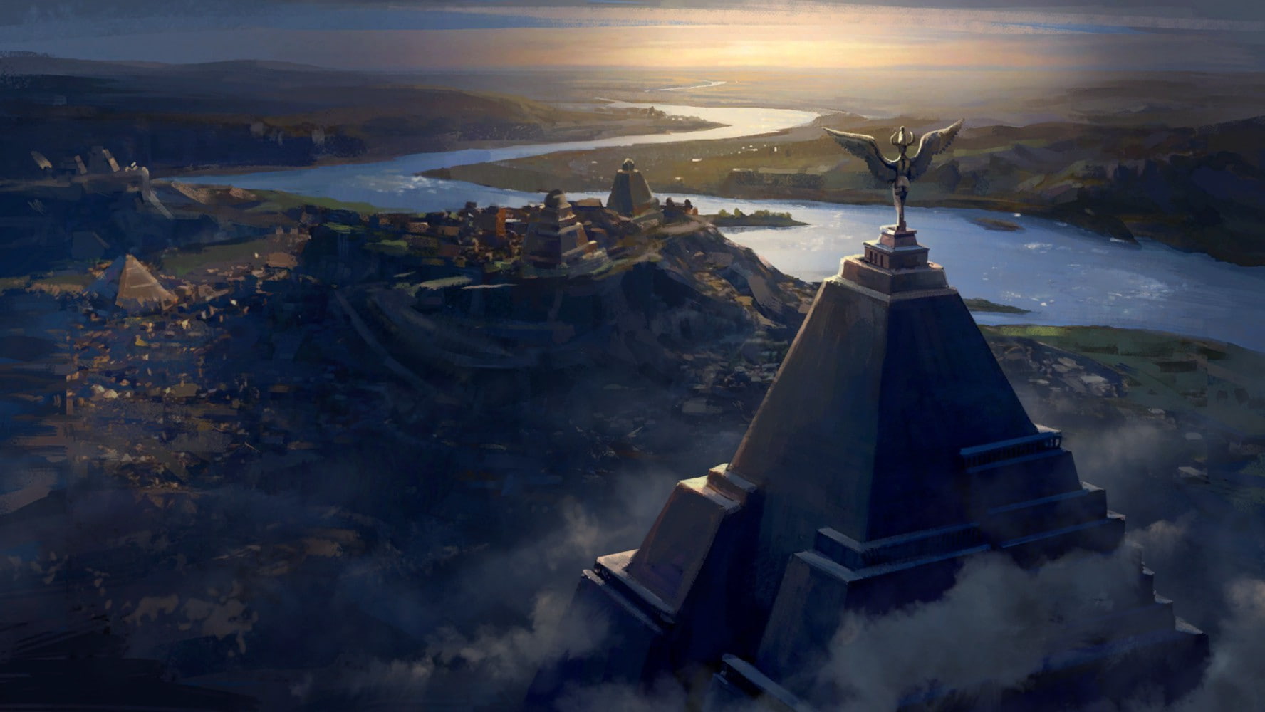 transportation, game of thrones a telltale games series, sky, environment, city, travel destinations, landscape, high angle view, building exterior, outdoors, HD Wallpaper
