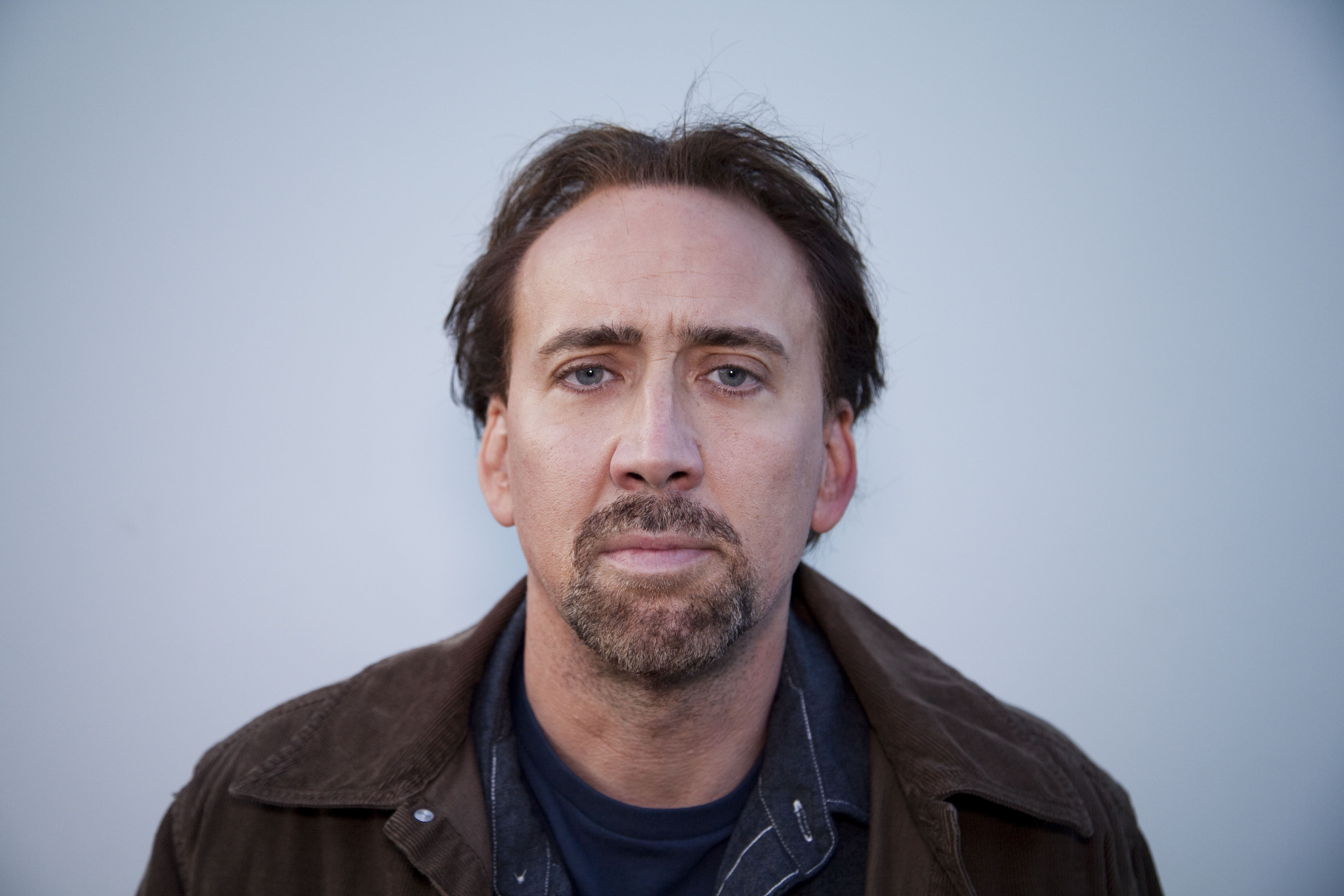 beard, 5K, Nicolas Cage, view, look, actor, pose, filmmaker, producer, film director, HD Wallpaper