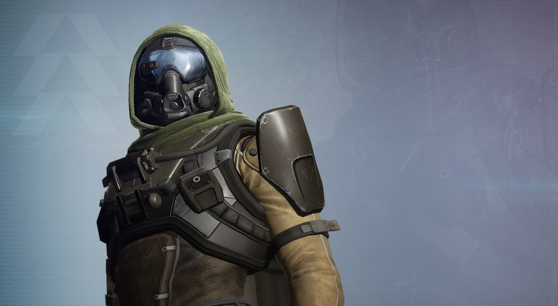 Destiny, gun, 2014, protection, nature, weapon, men, government, military, gas mask, security, video game, Games, safety, wearing, day, 1080P, hunter, HD Wallpaper