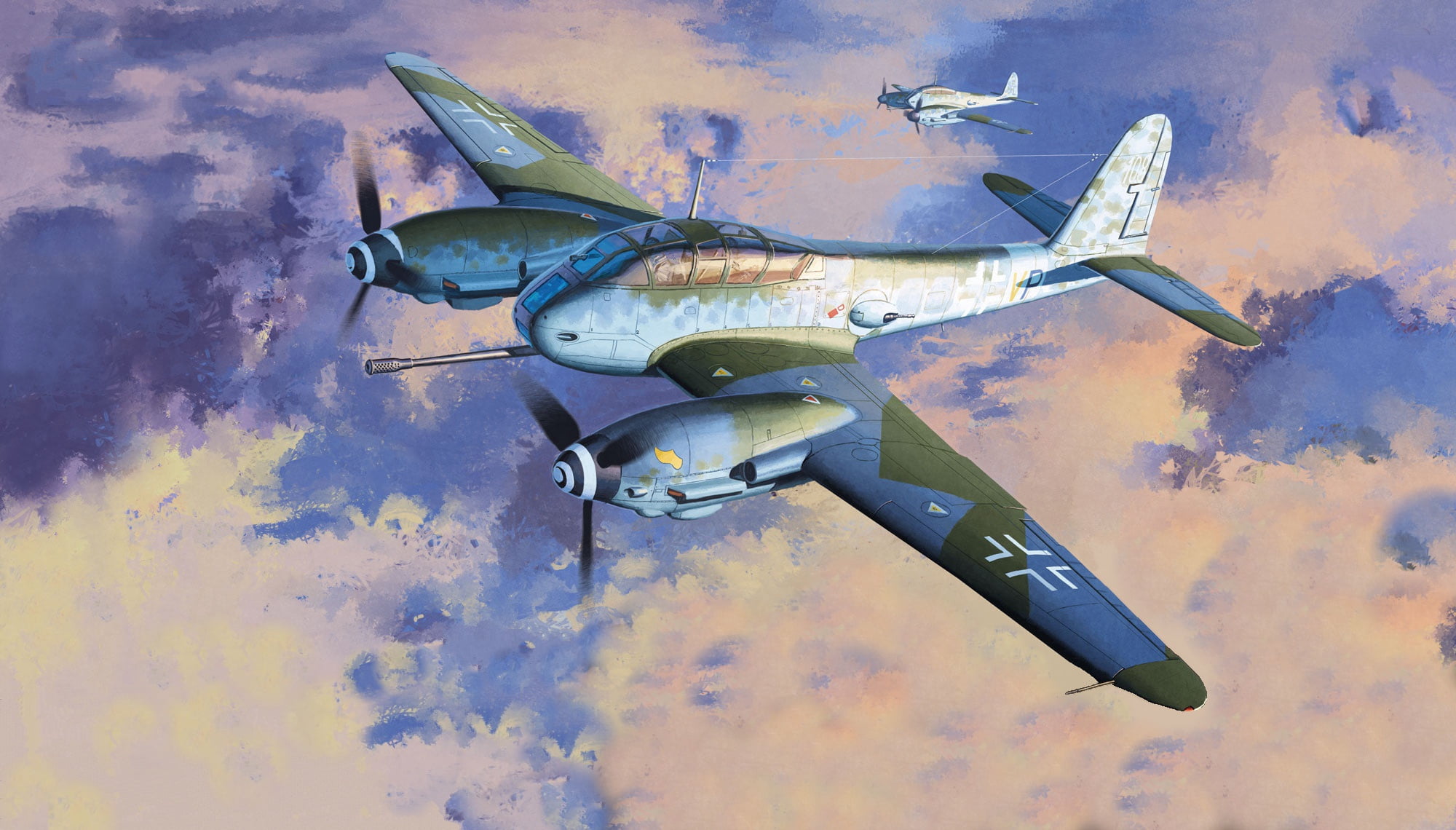 1080P, Me-410, Germany, Messerschmitt 410, Me 410B-2/U4, heavy fighter, HD Wallpaper