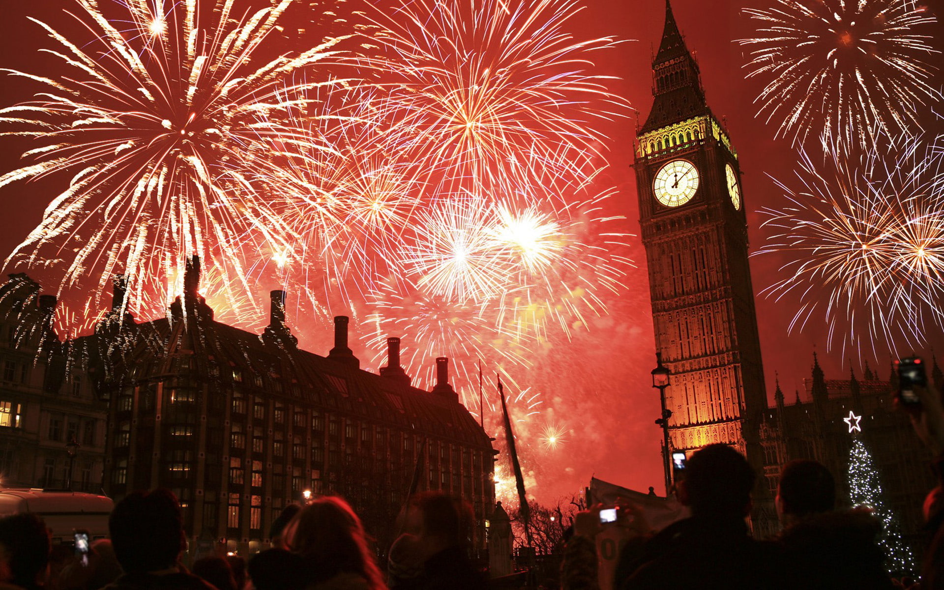 big, eve, fireworks, pc, london, years, tablet, new, mobile, celebration, clock, 1080P, desktop, hd, ben, HD Wallpaper