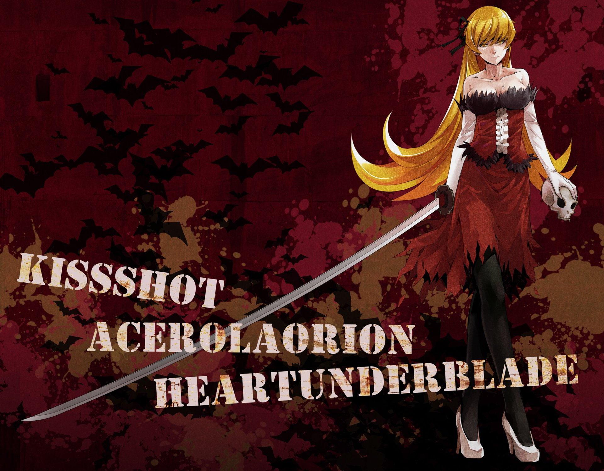 Shinobu Oshino, Monogatari Series: Second Season, Anime, Kiss-shot Acerola-orion Heart-under-blade, Monogatari (Series), 1080P, HD Wallpaper