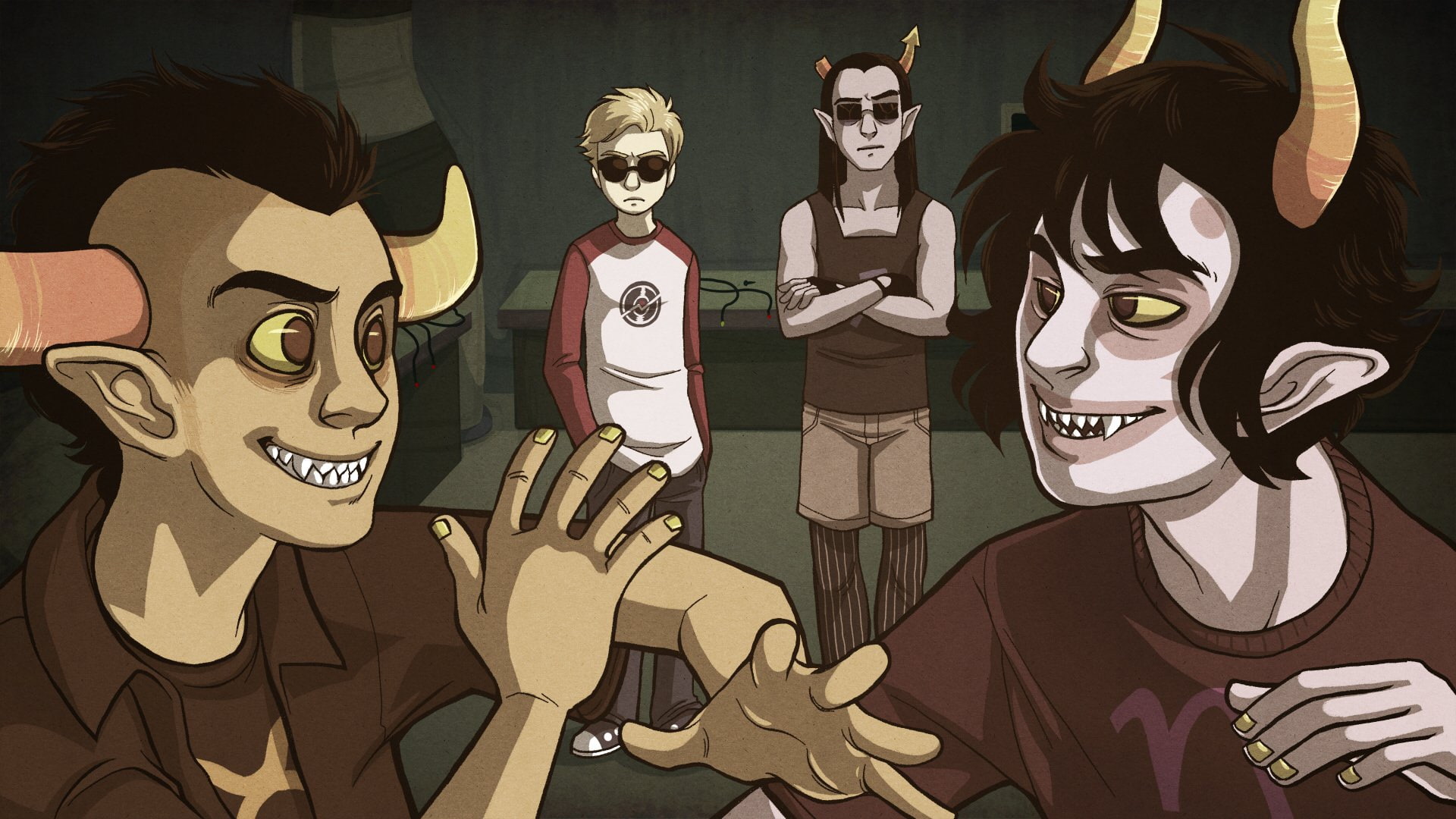 1080P, Cartoon, Homestuck, Dark, Comics, HD Wallpaper