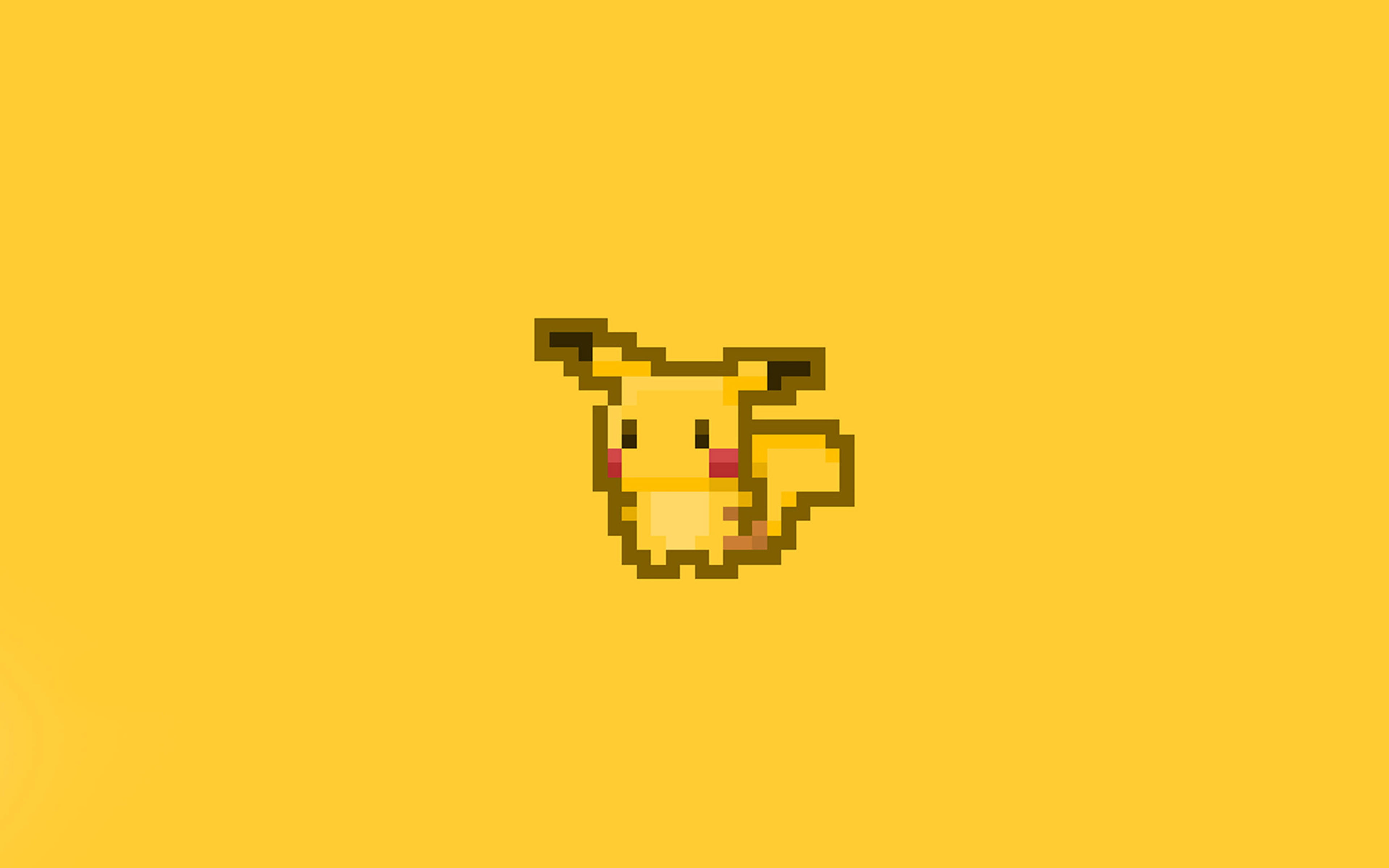 4K, multi colored, robot, directly above, yellow, still life, pixel, colored background, technology, creativity, pikachu, indoors, art, communication, HD Wallpaper