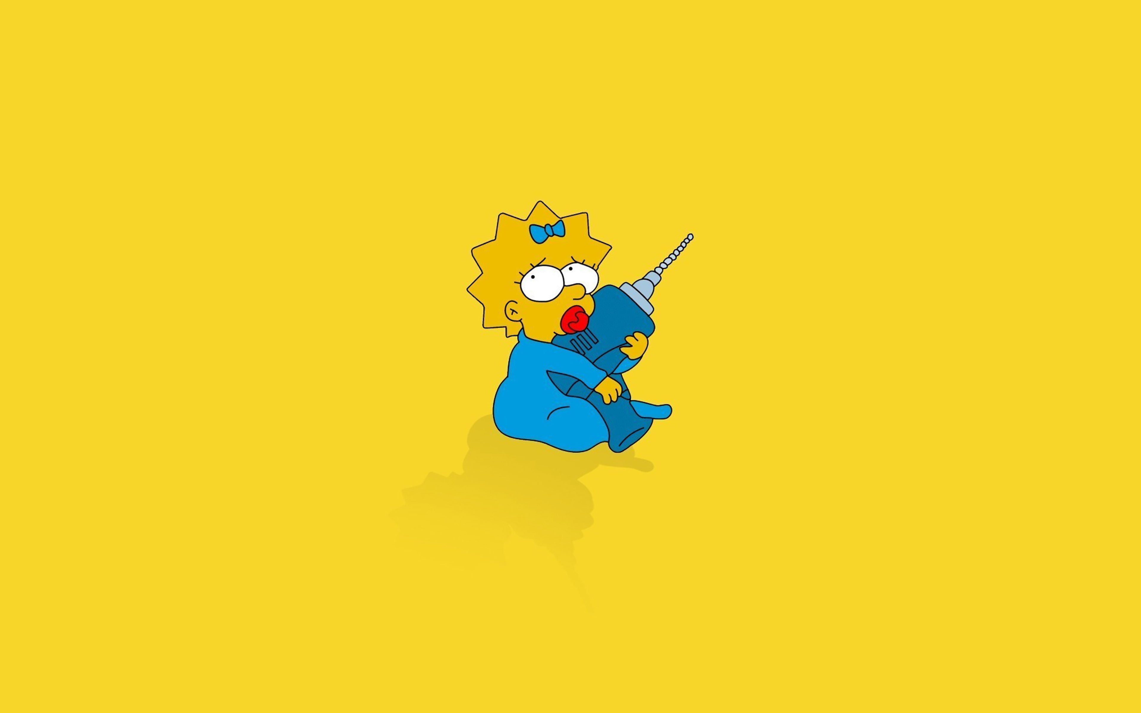 art and craft, fun, illust, colored background, creativity, cartoon, blue, simpsons, cute, outdoors, art, 4K, yellow, no people, transportation, representation, HD Wallpaper