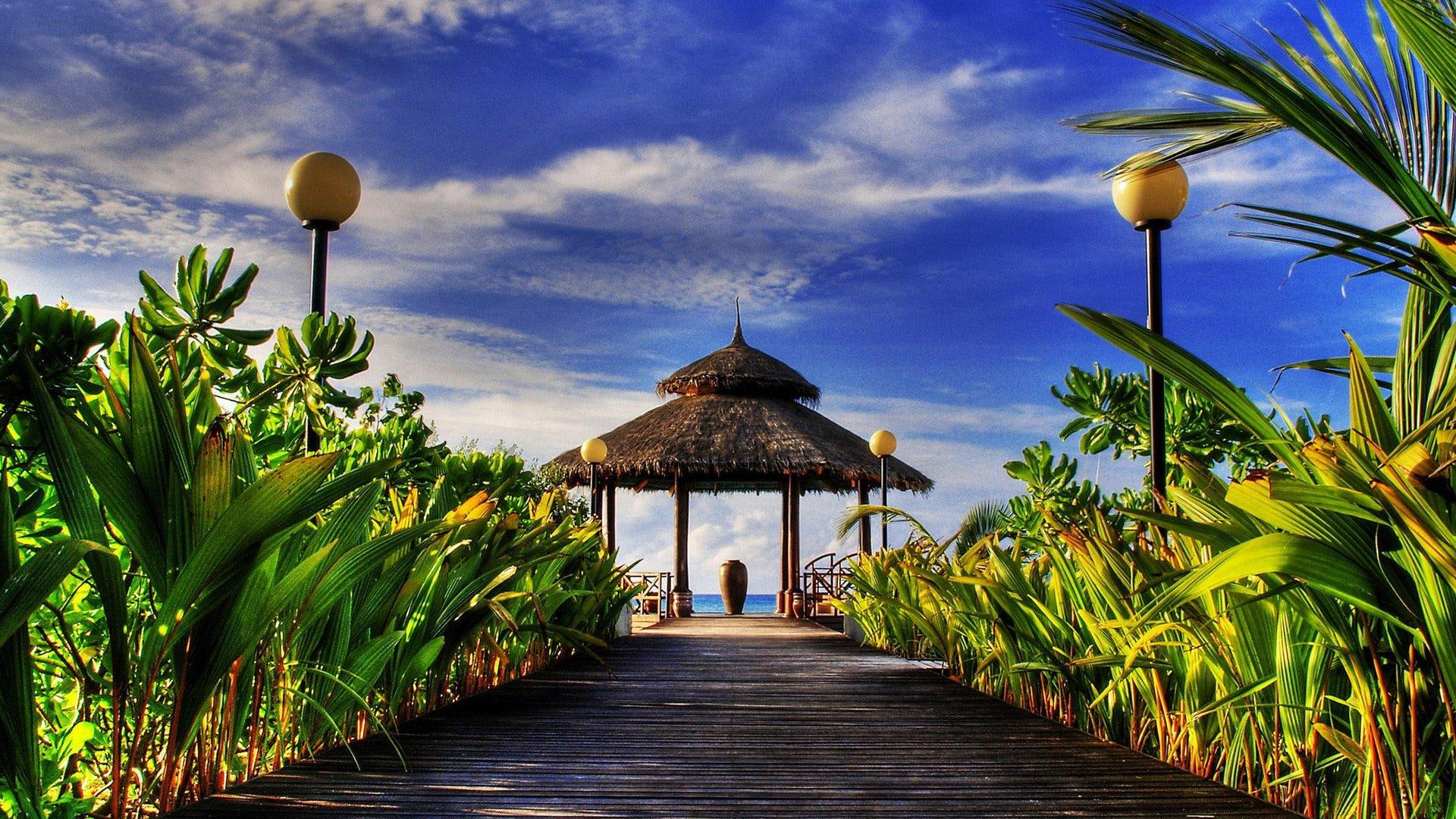 hdr, welcome, 1080P, nature and landscape, paradise, HD Wallpaper