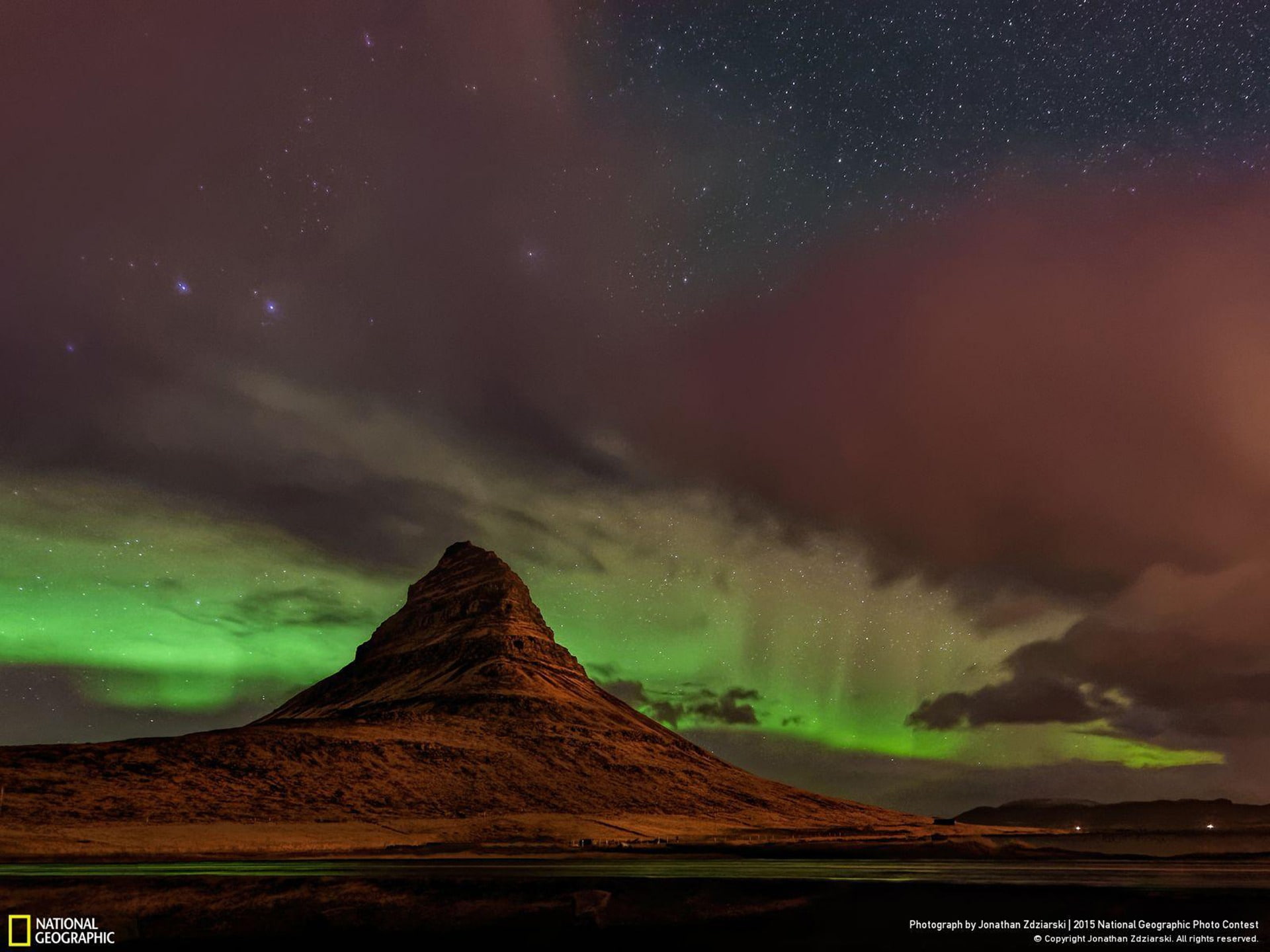 idyllic, space, mountain, dramatic sky, aurora, environment, tranquility, cloud - sky, night, scenics - nature, star - space, tranquil scene, beauty in nature, HD Wallpaper