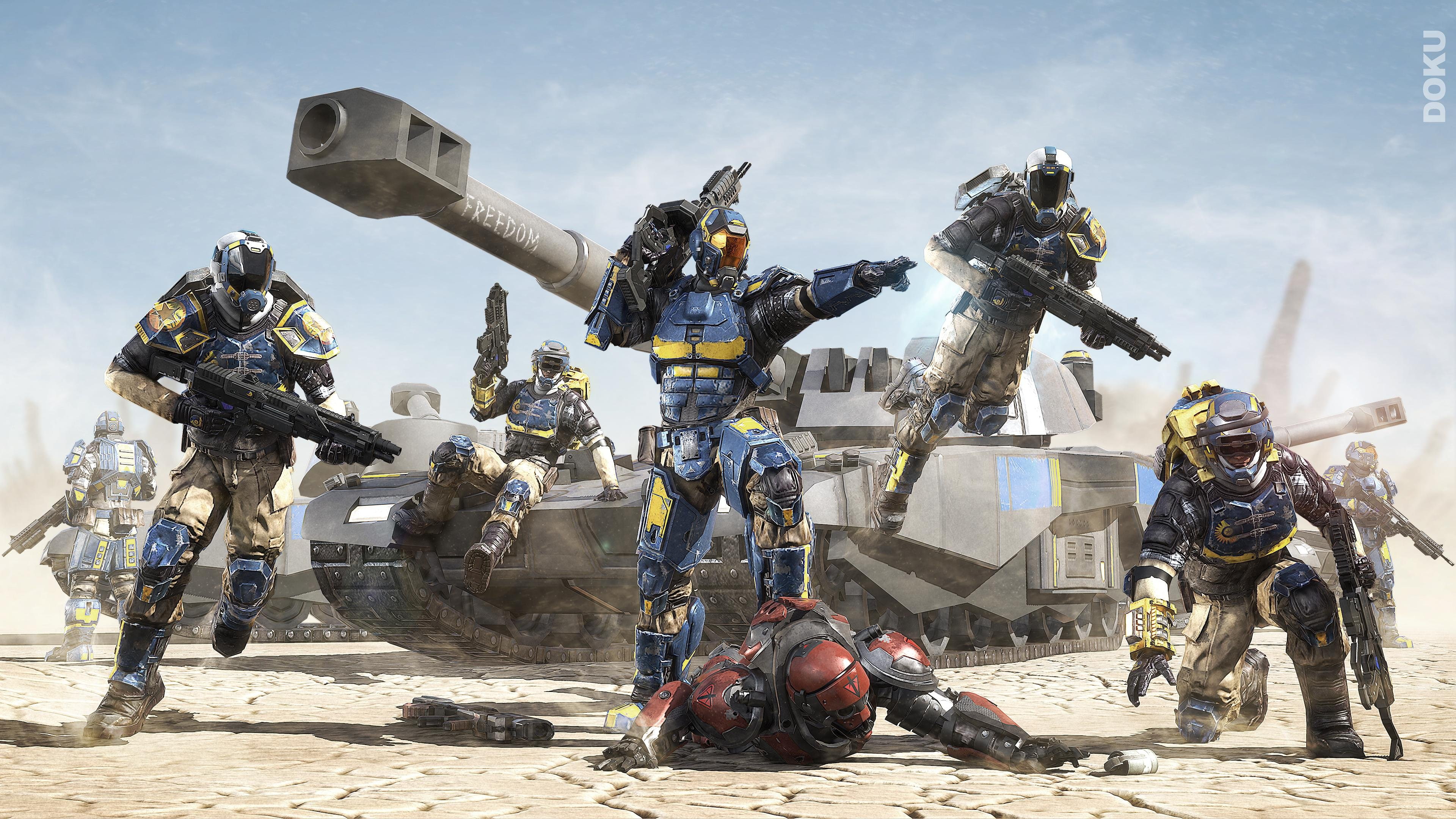 shooter, Futuristic, fi, 3840x2160 px, action, sci, warrior, Planetside, armor, 4K, HD Wallpaper