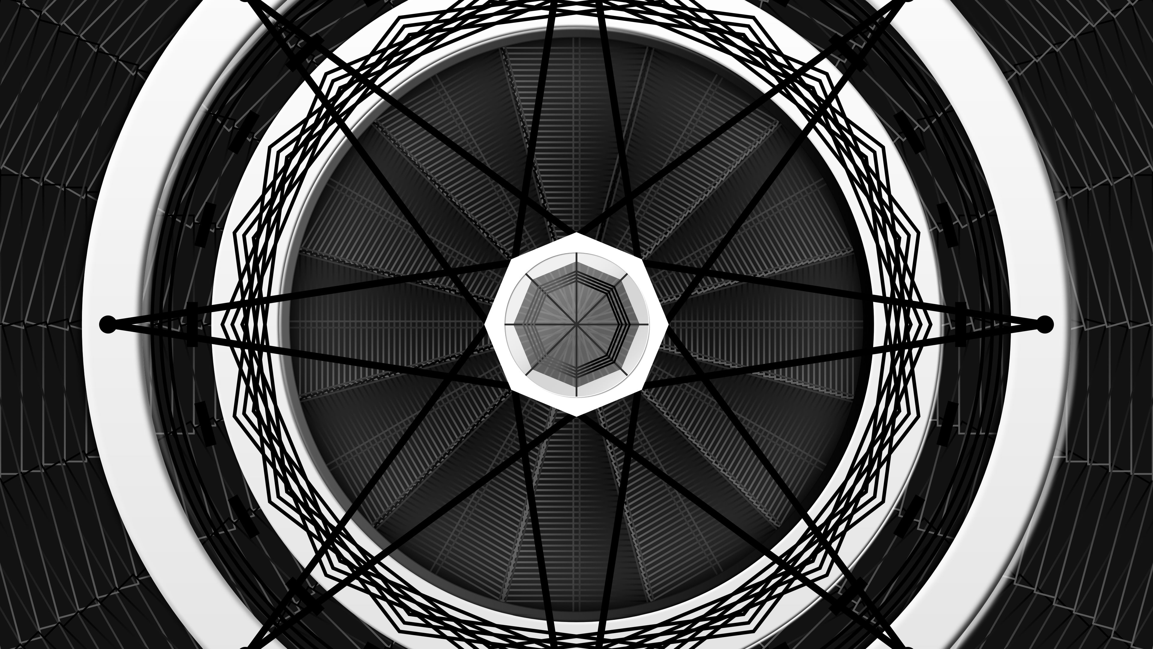 hd, wheel, design, sakura, art, full frame, card, close-up, circle, directly below, px, shape, built structure, indoors, 3840x2160 px, studio shot, low angle view, HD Wallpaper