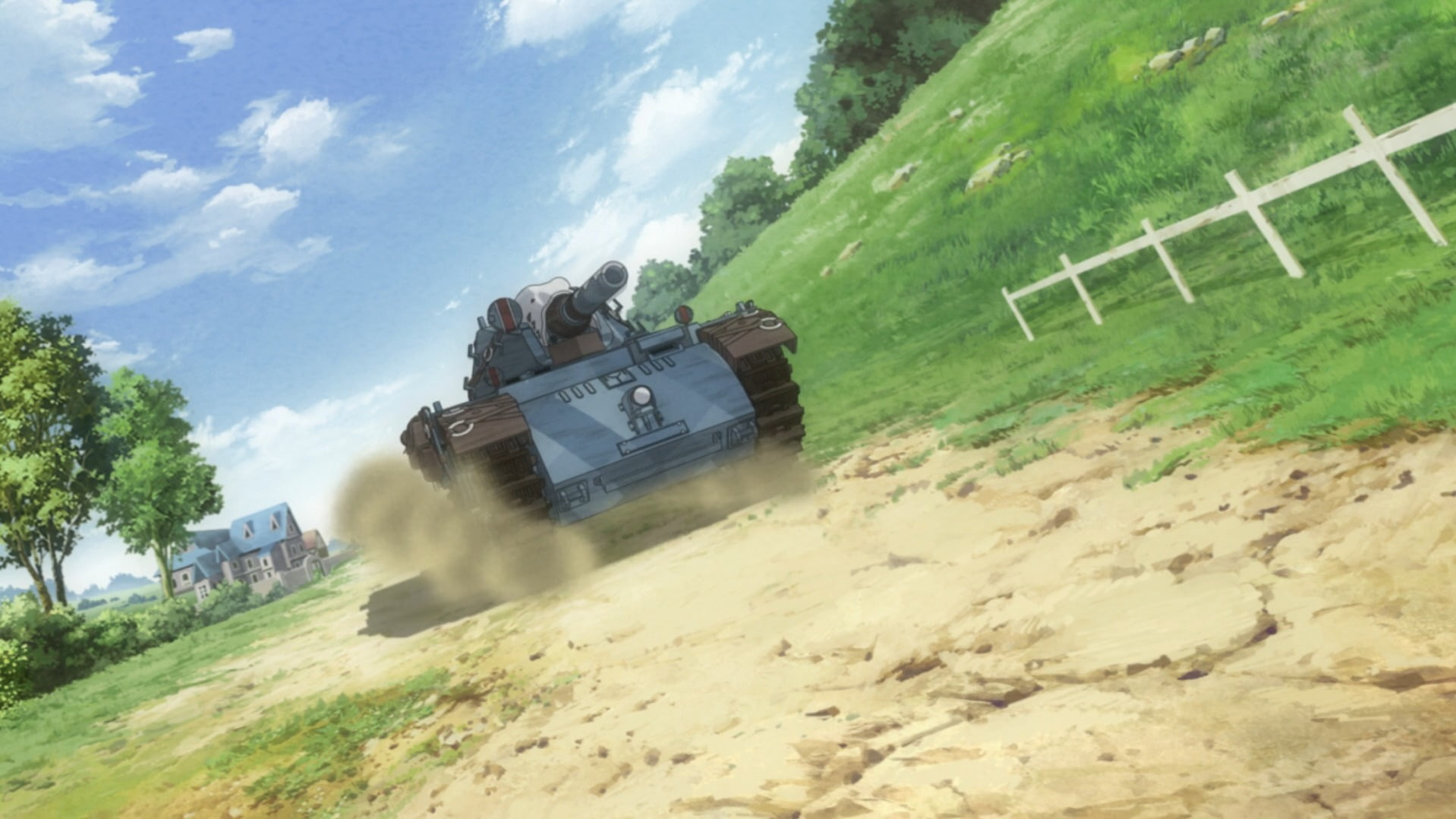 speed, on the move, government, road, blue, mode of transportation, armor, outdoors, nature, cloud - sky, law, day, dust, motion, Senjou no Valkyria, aggression, HD Wallpaper