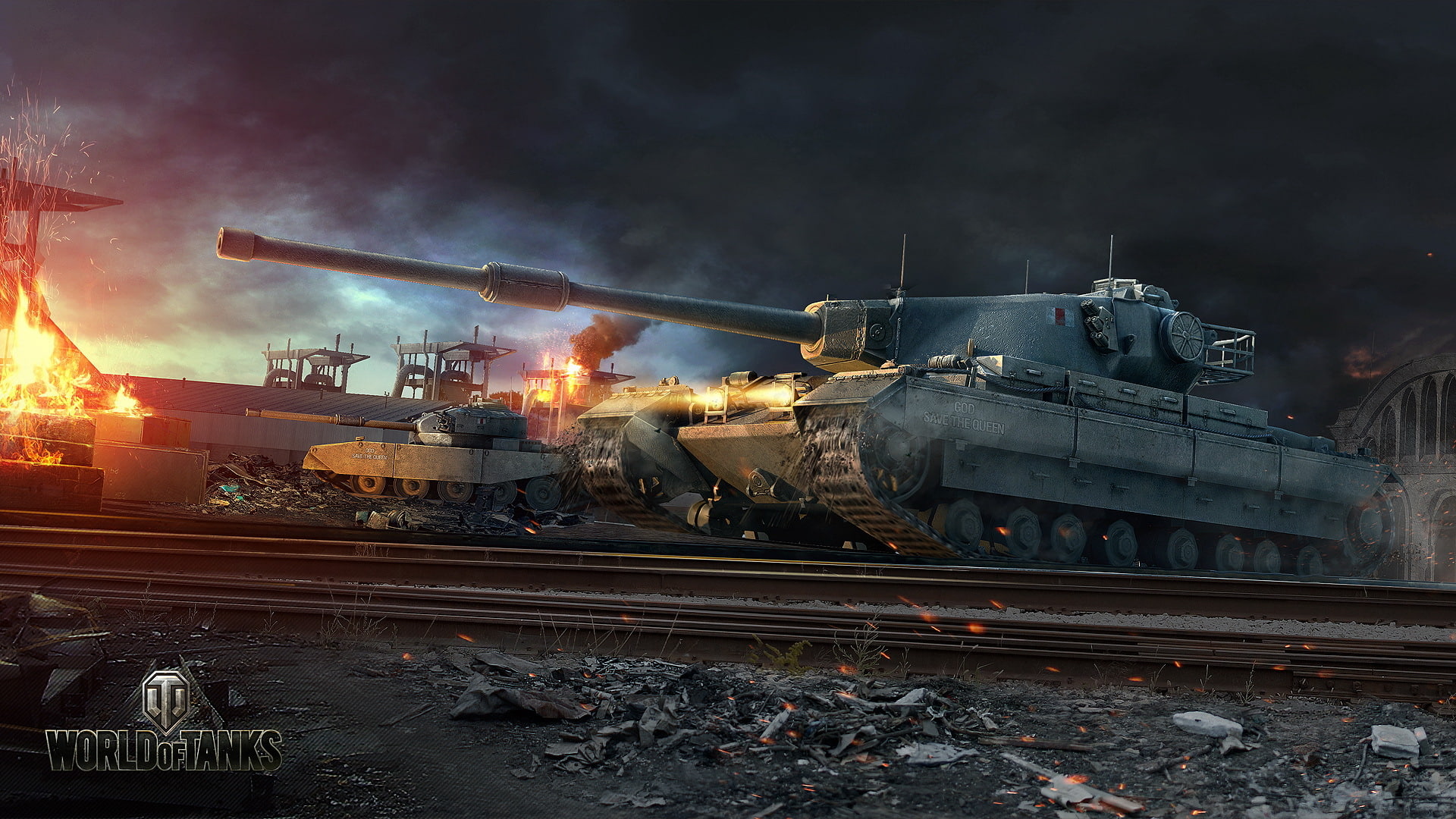 fv4202, tank, railroas, military, world, game, 1080P, tanks, HD Wallpaper