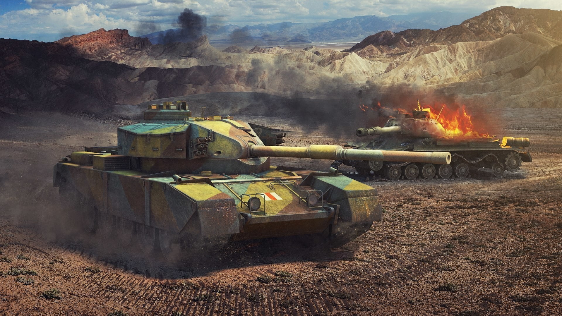 Africa, World Of Tanks, 1080P, Desert, artwork, Tank, FV4202, HD Wallpaper