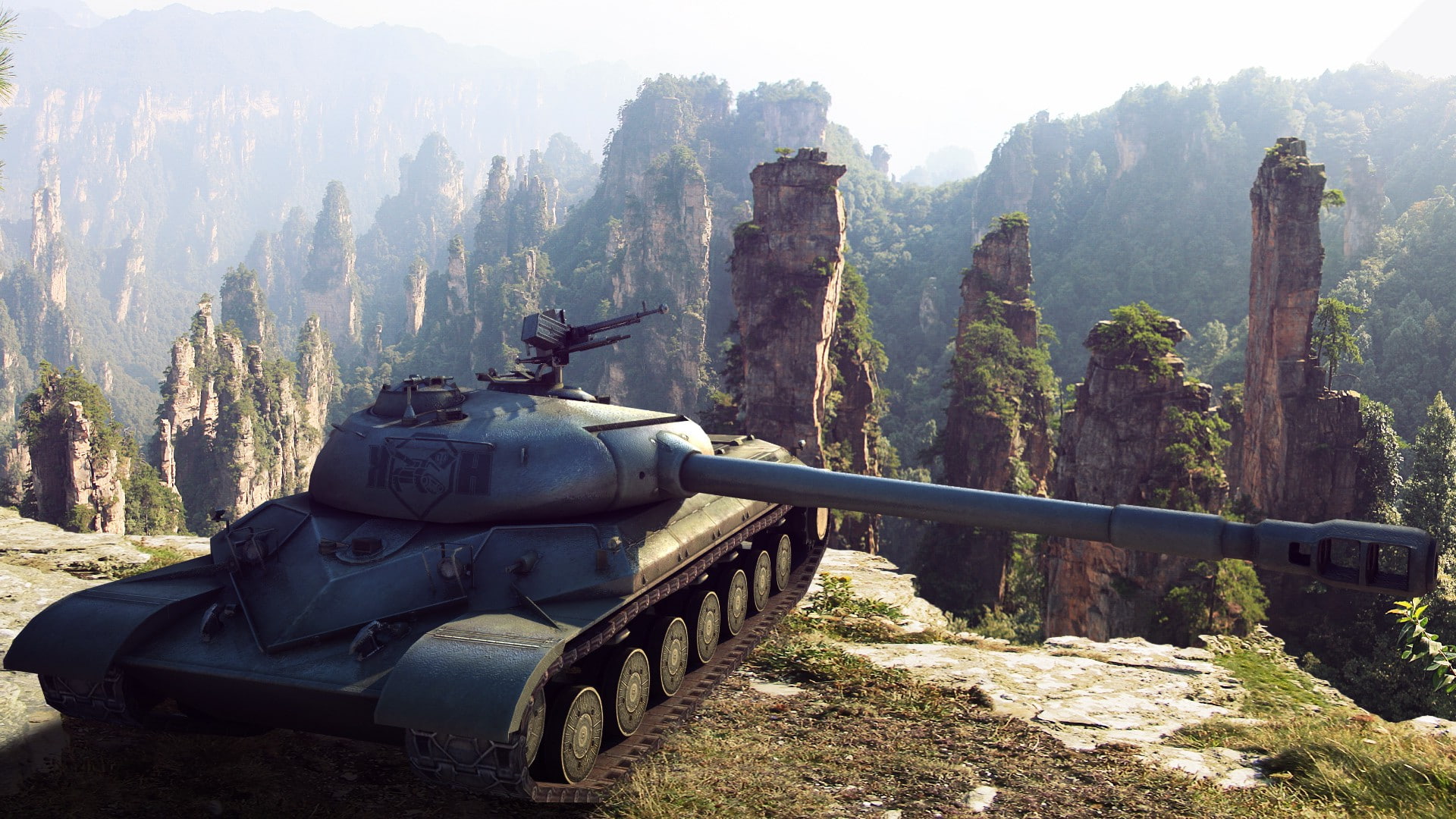 land, environment, WZ 111, nature, video games, no people, mode of transportation, beauty in nature, outdoors, mountain, weapon, 1080P, plant, World Of Tanks, HD Wallpaper