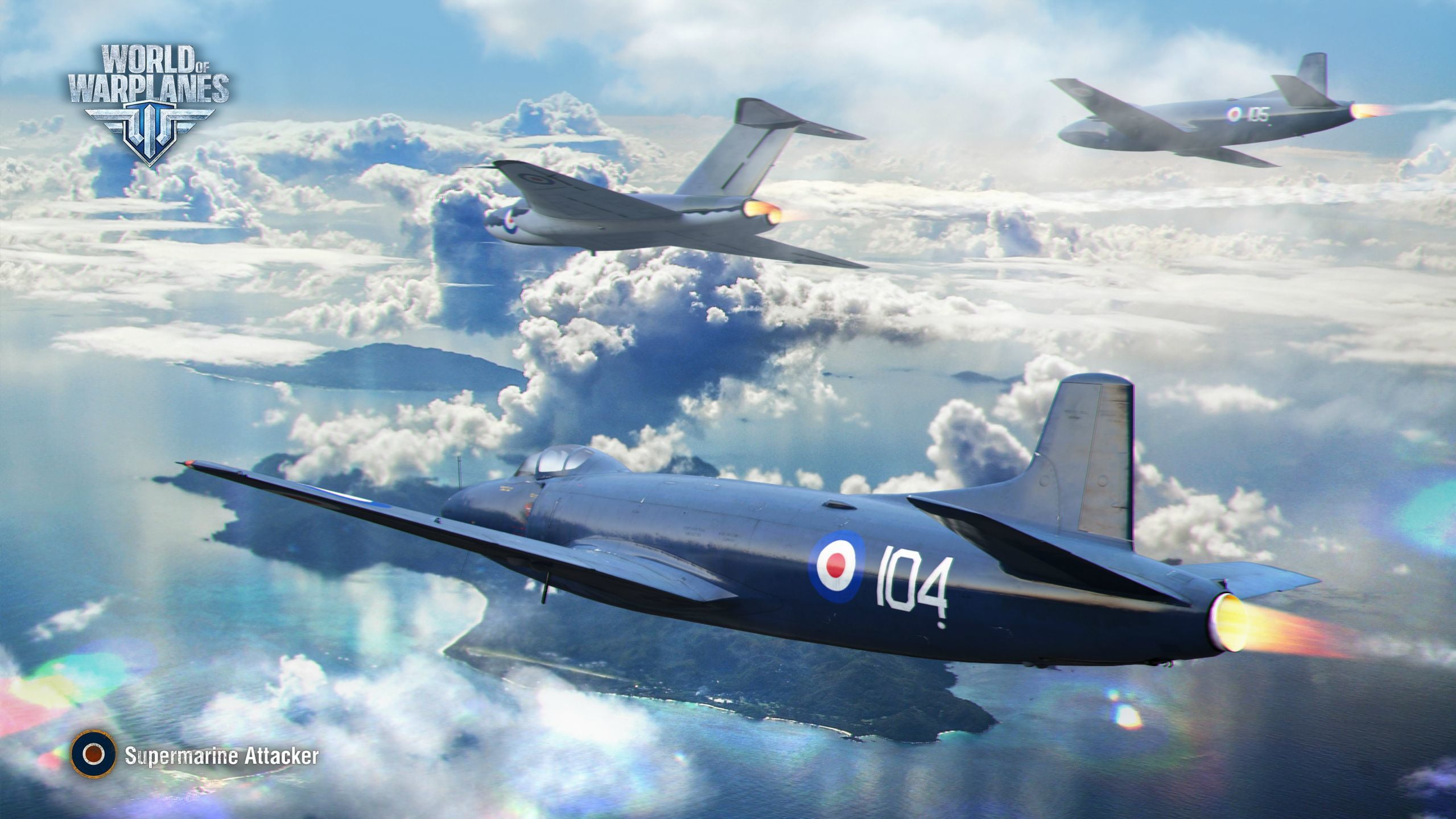 Great Britain, the plane, aviation, MMO, Supermarine Attacker, BigWorld, UK, World of Warplanes, WoWp, plane, arcade, Wargaming.net, air, World of aircraft, HD Wallpaper