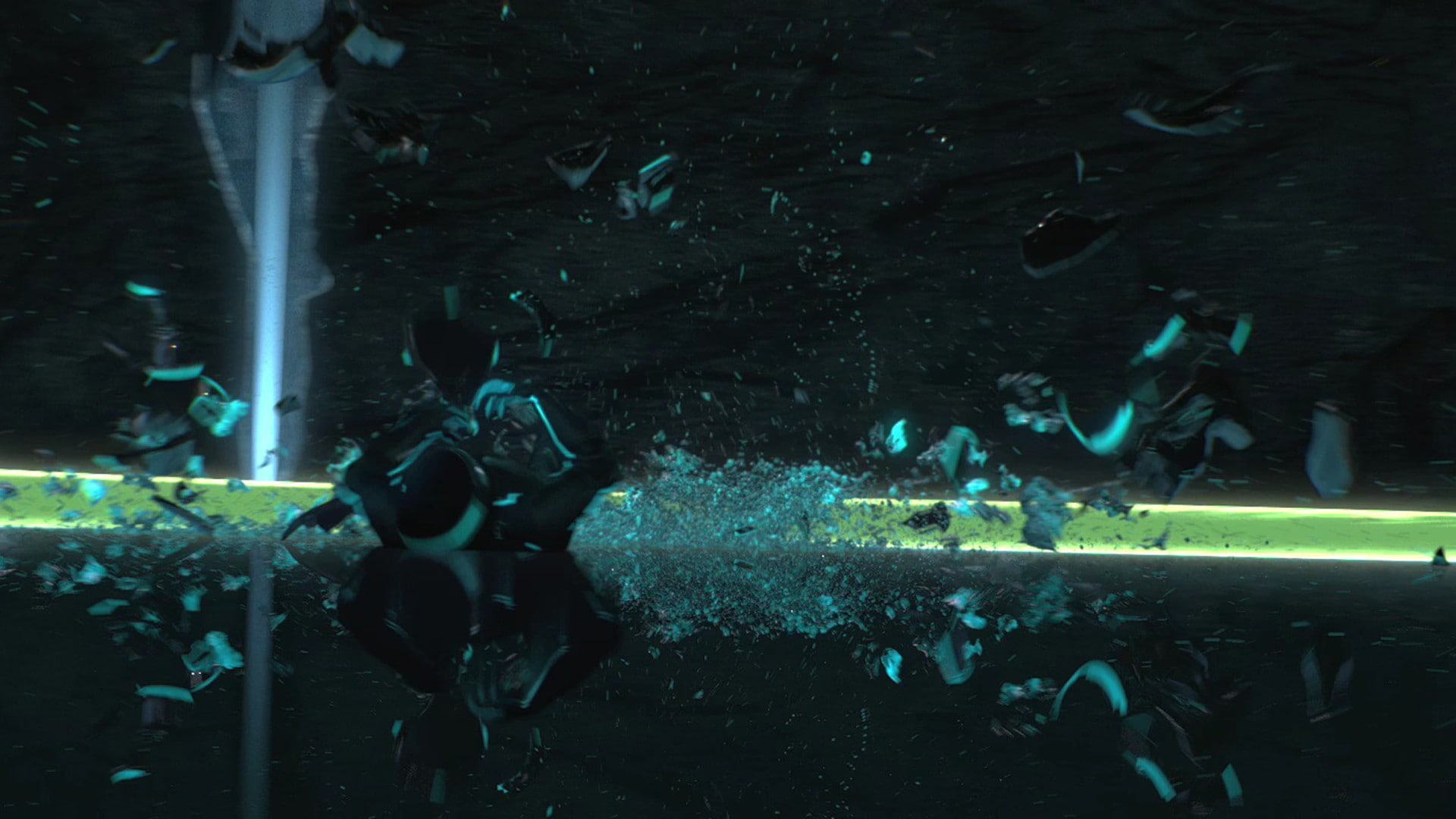 movies, light - natural phenomenon, Tron: Legacy, technology, nightlife, water, 1080P, close-up, motion, arts culture and entertainment, tank, night, large group of animals, HD Wallpaper