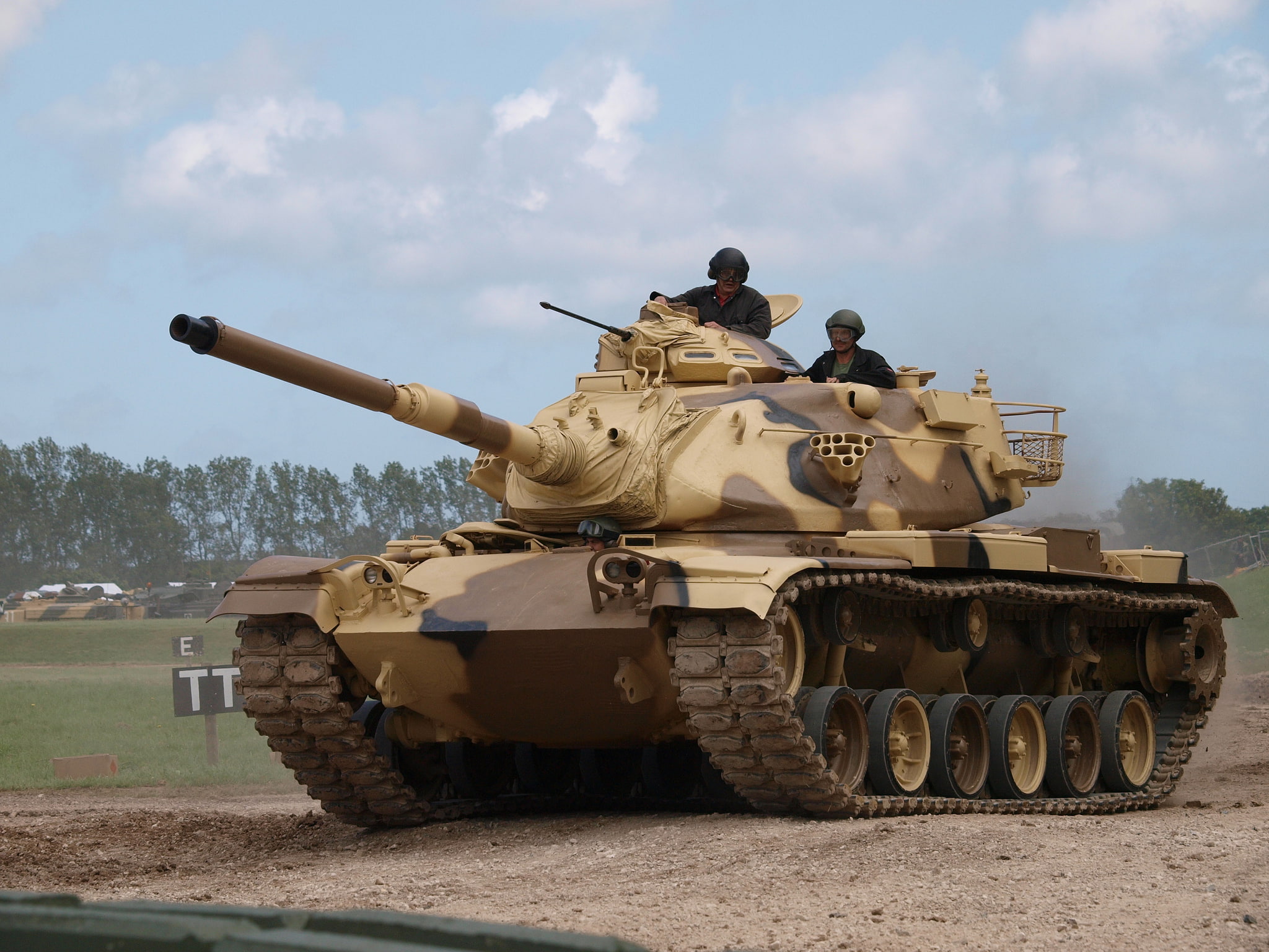 brown, patton, no people, security, outdoors, battle, conflict, fighting, day, M48A1, government, beige, weapon, nature, cloud - sky, armored tank, land, HD Wallpaper