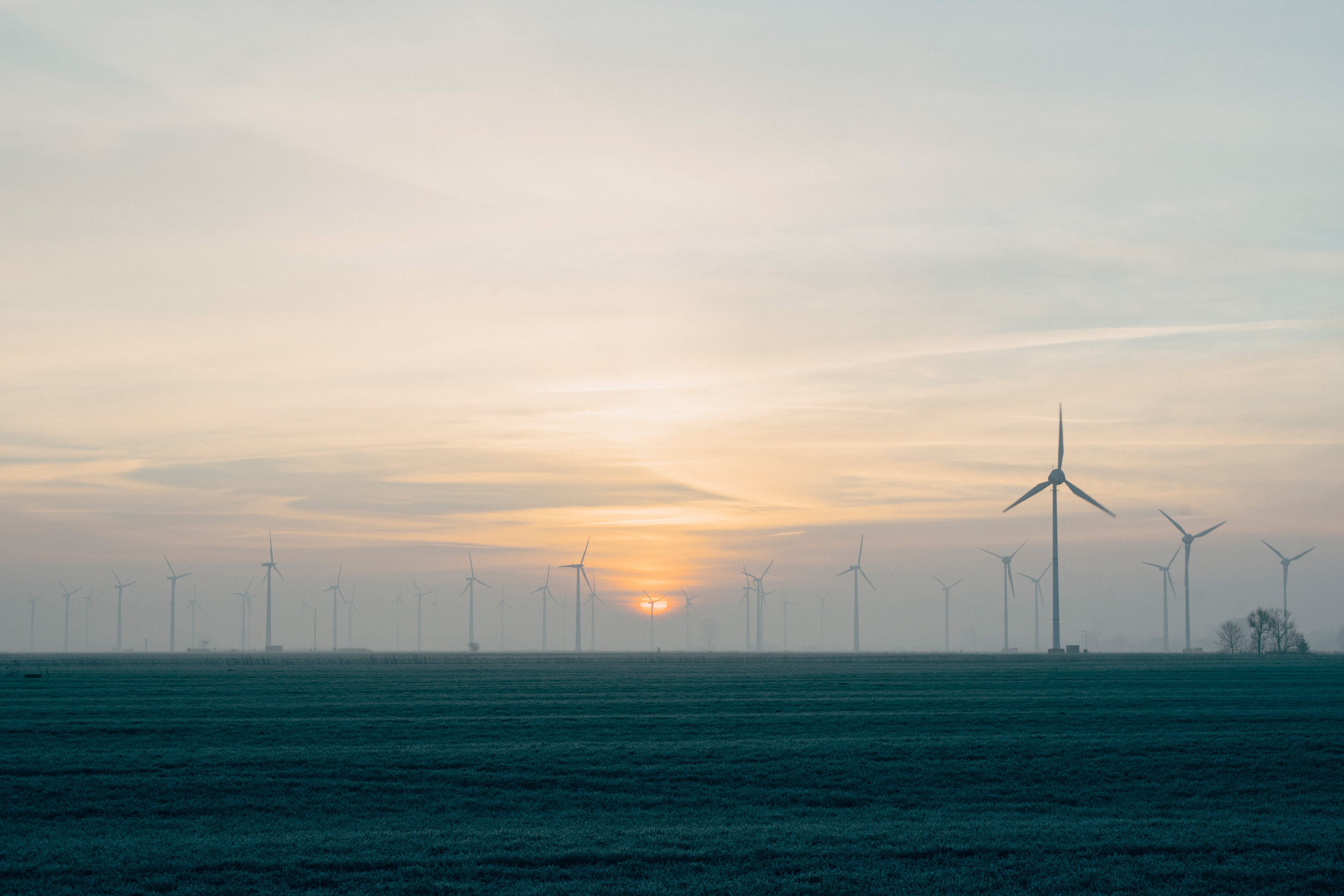 europe, electricity, grass, environment, landscape, wind power, fuel and power generation, no people, wind turbine, wind, orange, field, arth, outdoors, HD Wallpaper