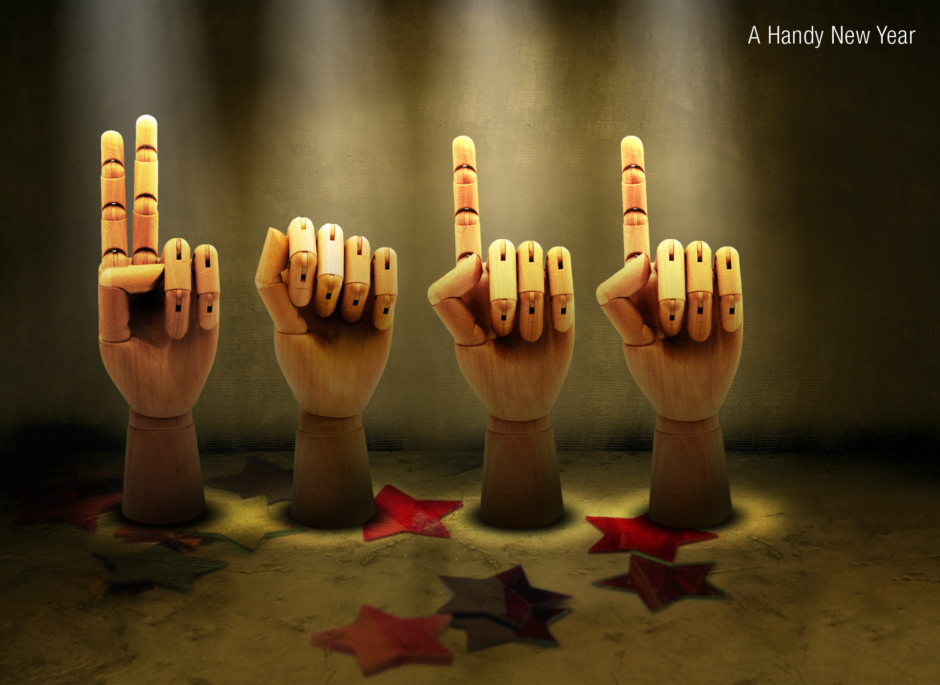 1080P, hands, 2011, handy new year, stars, light, new year, fingers, HD Wallpaper