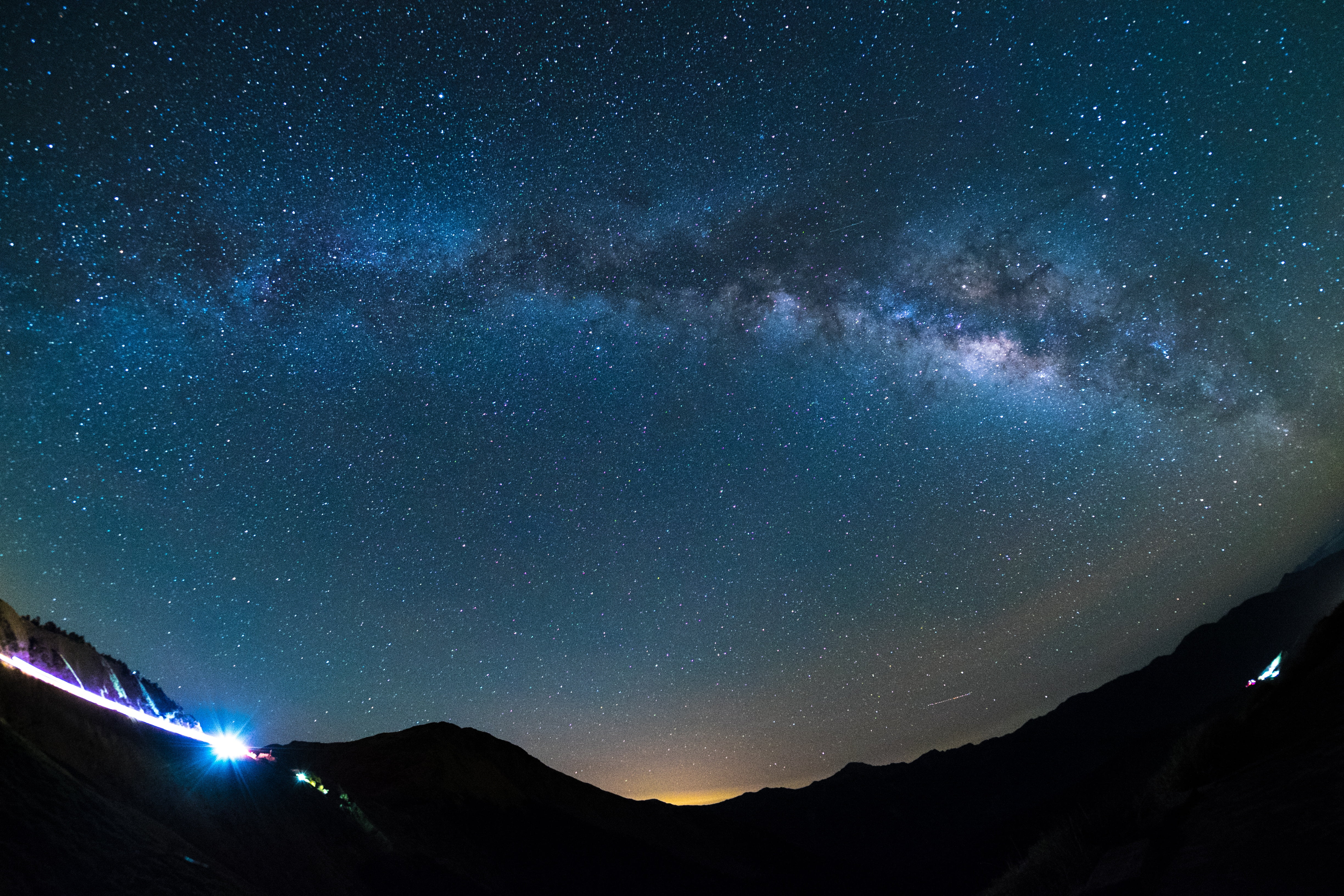 milky Way, mountain, space and astronomy, solar System, scenics, planet - Space, beauty in nature, backgrounds, landscape, travel, way, milky, star - Space, HD Wallpaper