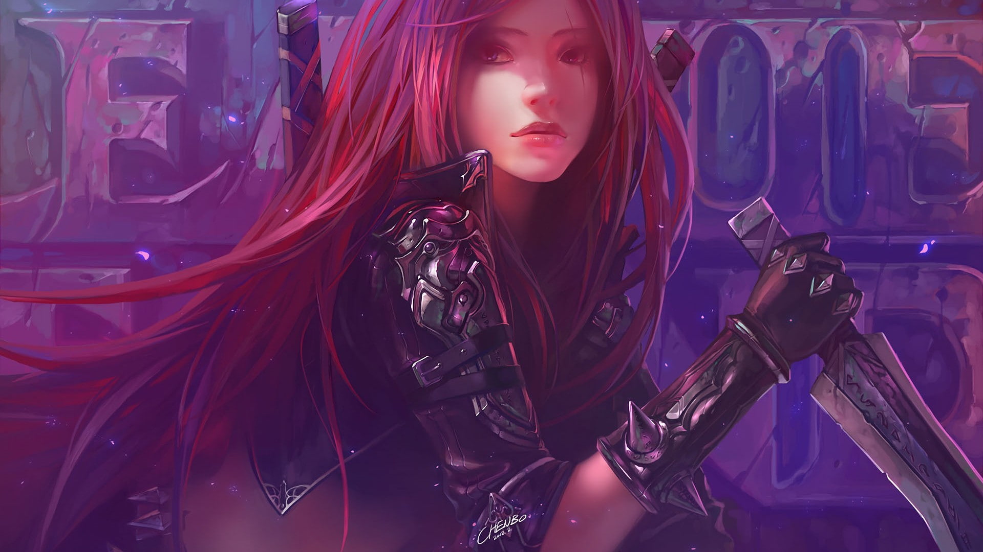 1080P, fantasy girl, League of Legends, women, video games, Katarina, HD Wallpaper