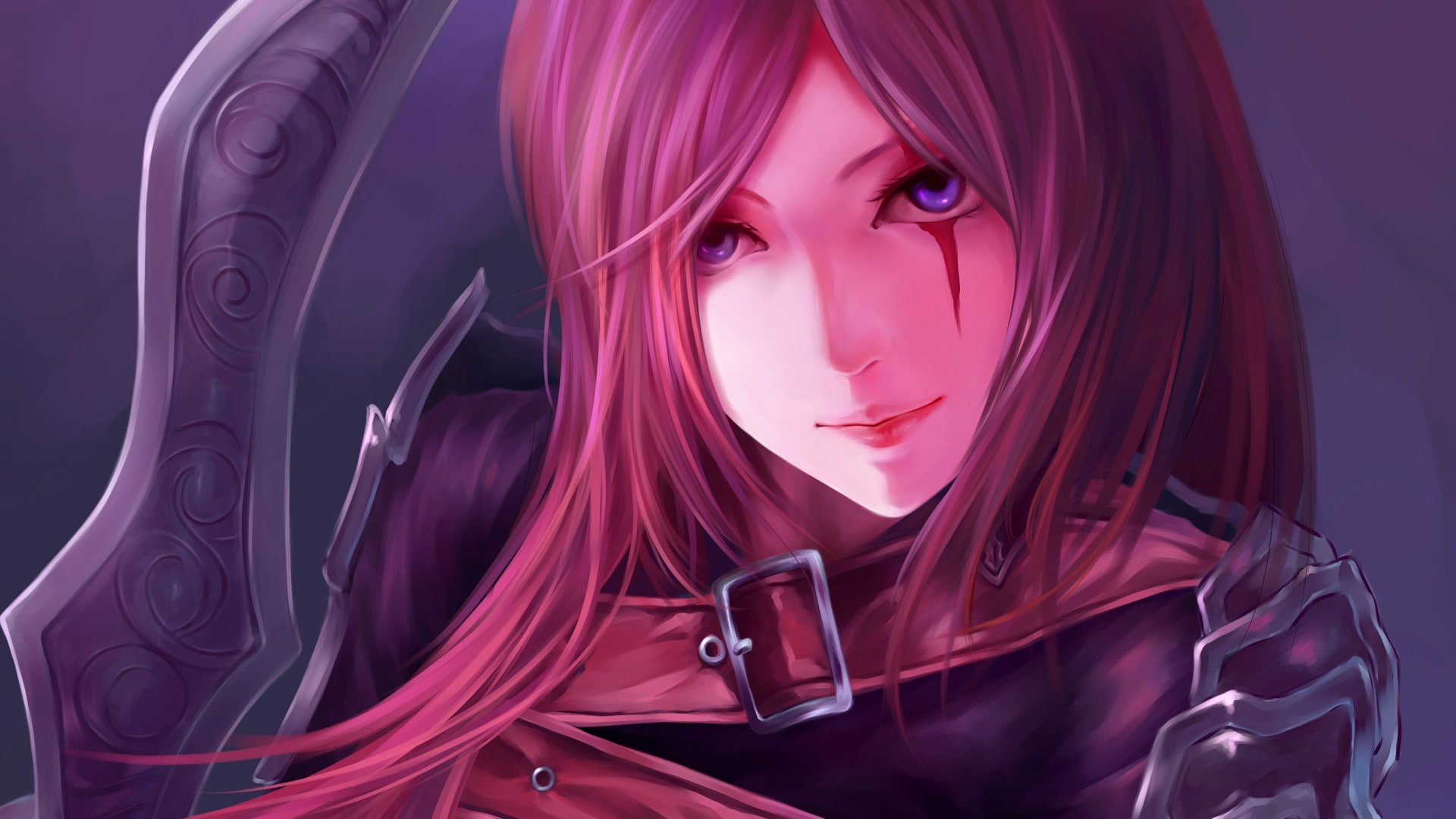 League of Legends, Katarina, 1080P, redhead, video games, HD Wallpaper
