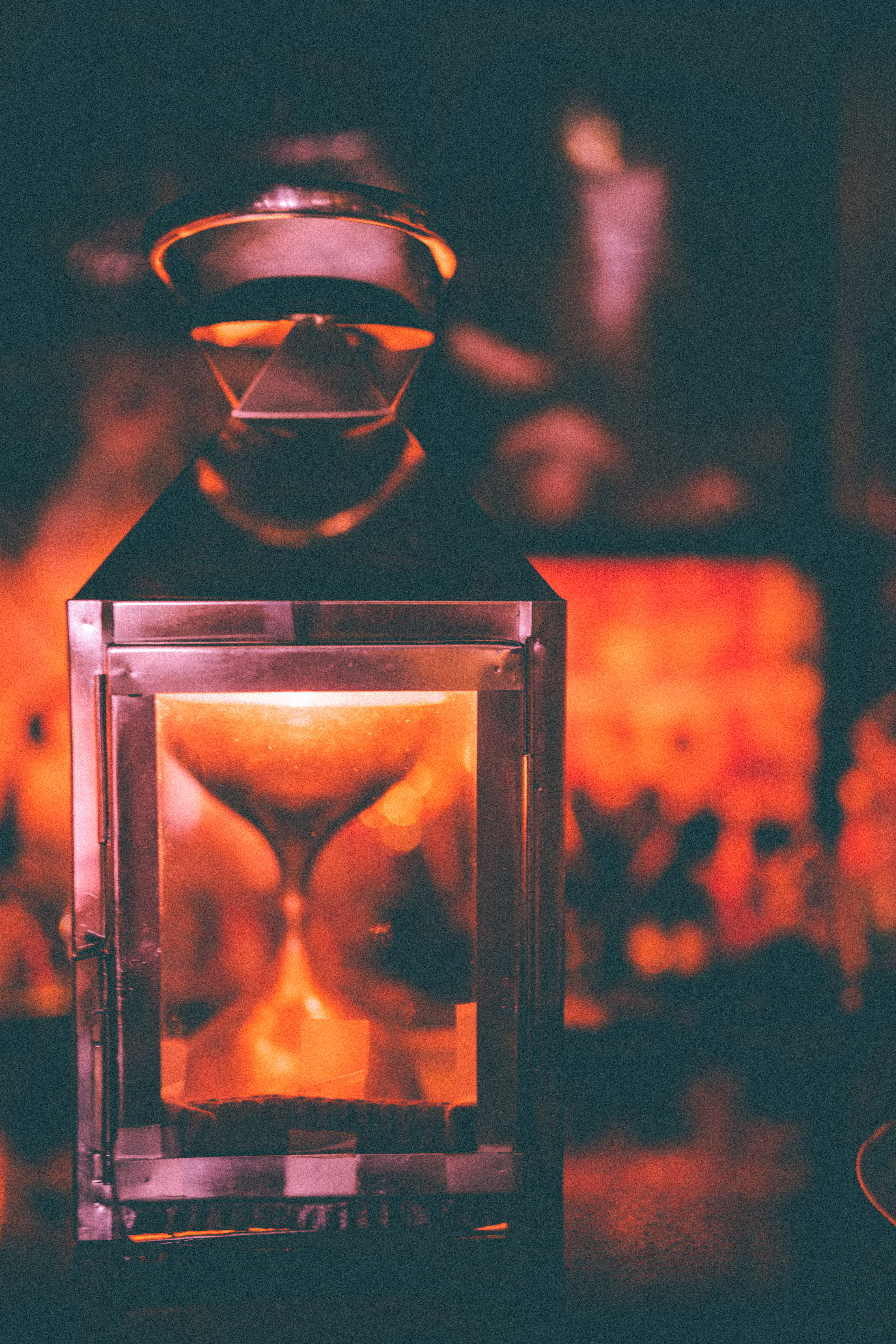 glass - material, 5K, fire, drink, hazy, fade, freshness, focus on foreground, selective focus, india, close-up, orange color, refreshment, table, lamp, Phone HD Wallpaper