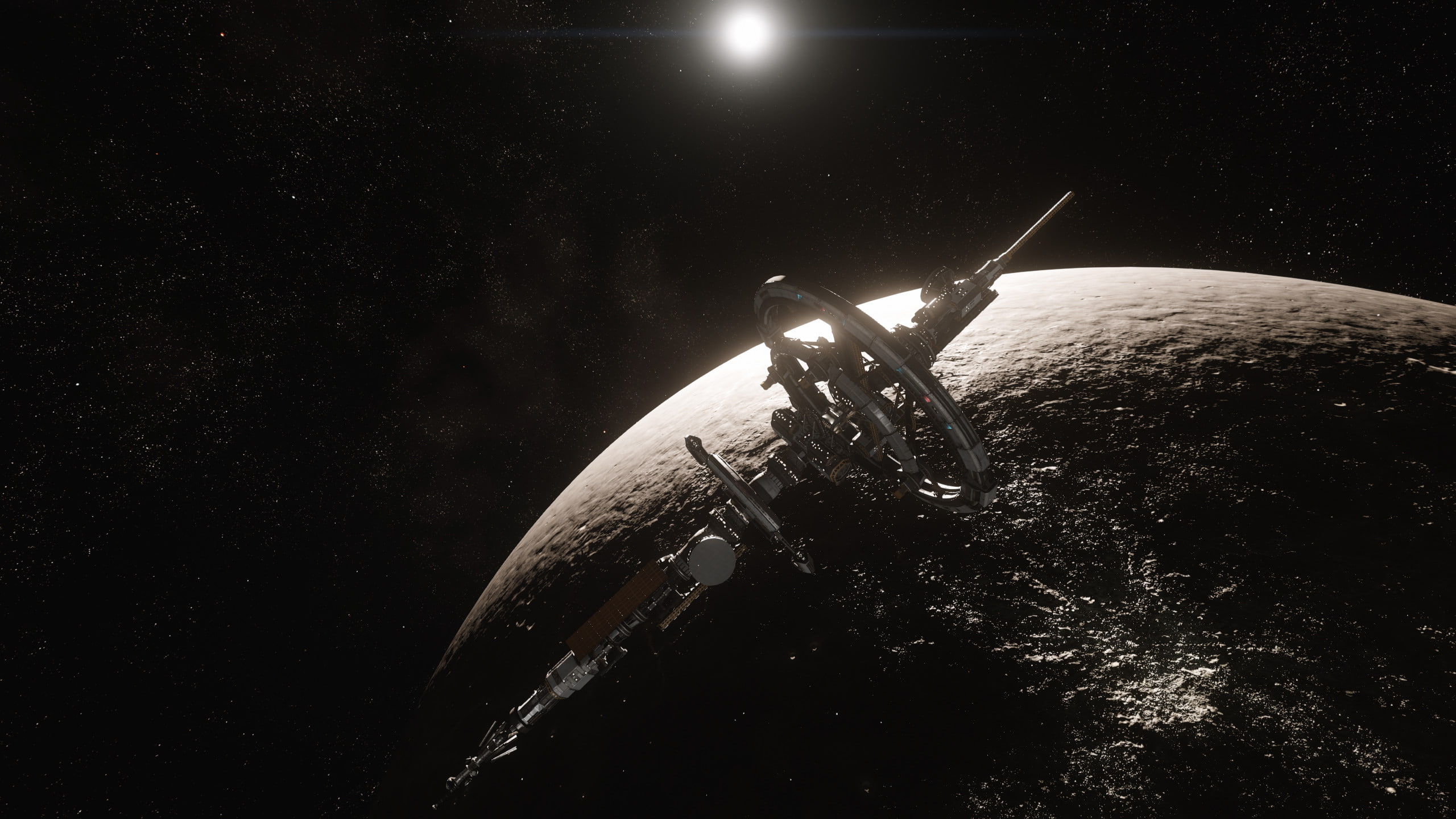 adventure, orbiting, night, dark, nature, star - space, sea life, sky, outdoors, star citizen video games, 2K, planet - space, marine, space exploration, HD Wallpaper
