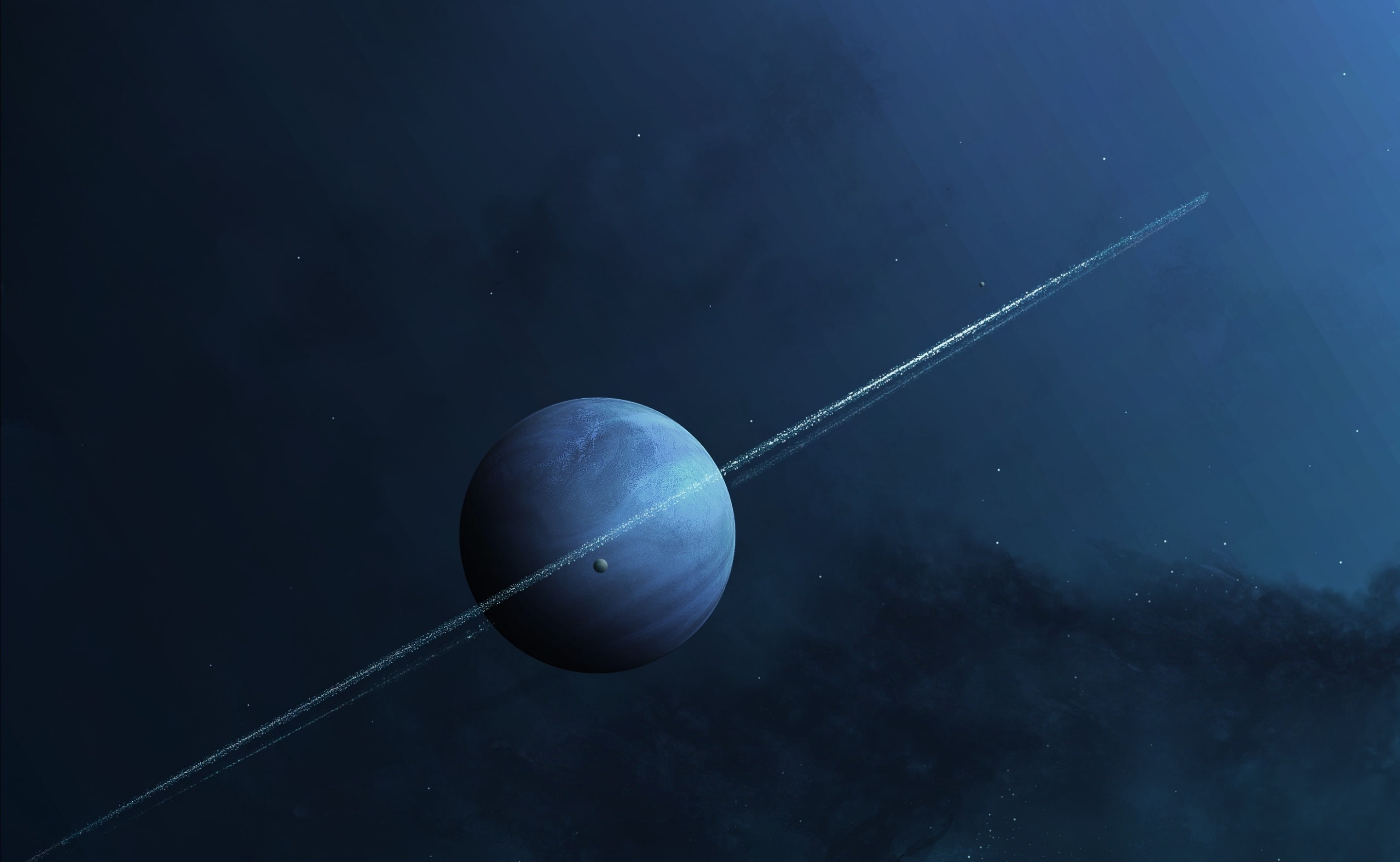 Space, astronomy, galaxy, science, illustration, 2K, space exploration, nature, orbiting, low angle view, technology, Planet, Ring, sky, star - space, HD Wallpaper