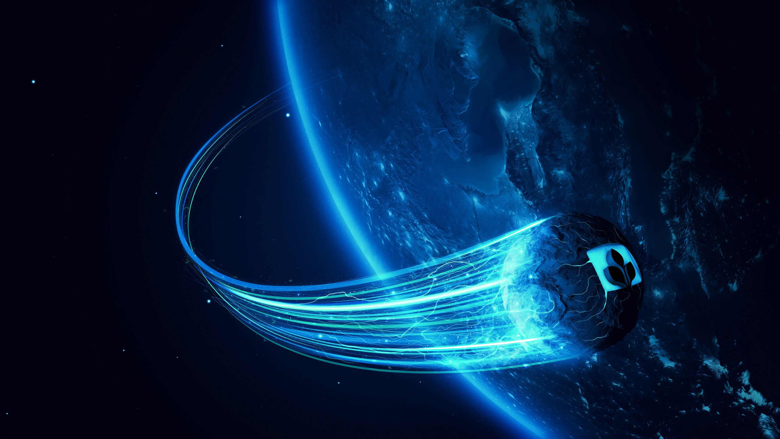 2K, nature, desktopography, beauty in nature, communication, swimming, floating on water, black background, digital composite, futuristic, planet earth, HD Wallpaper