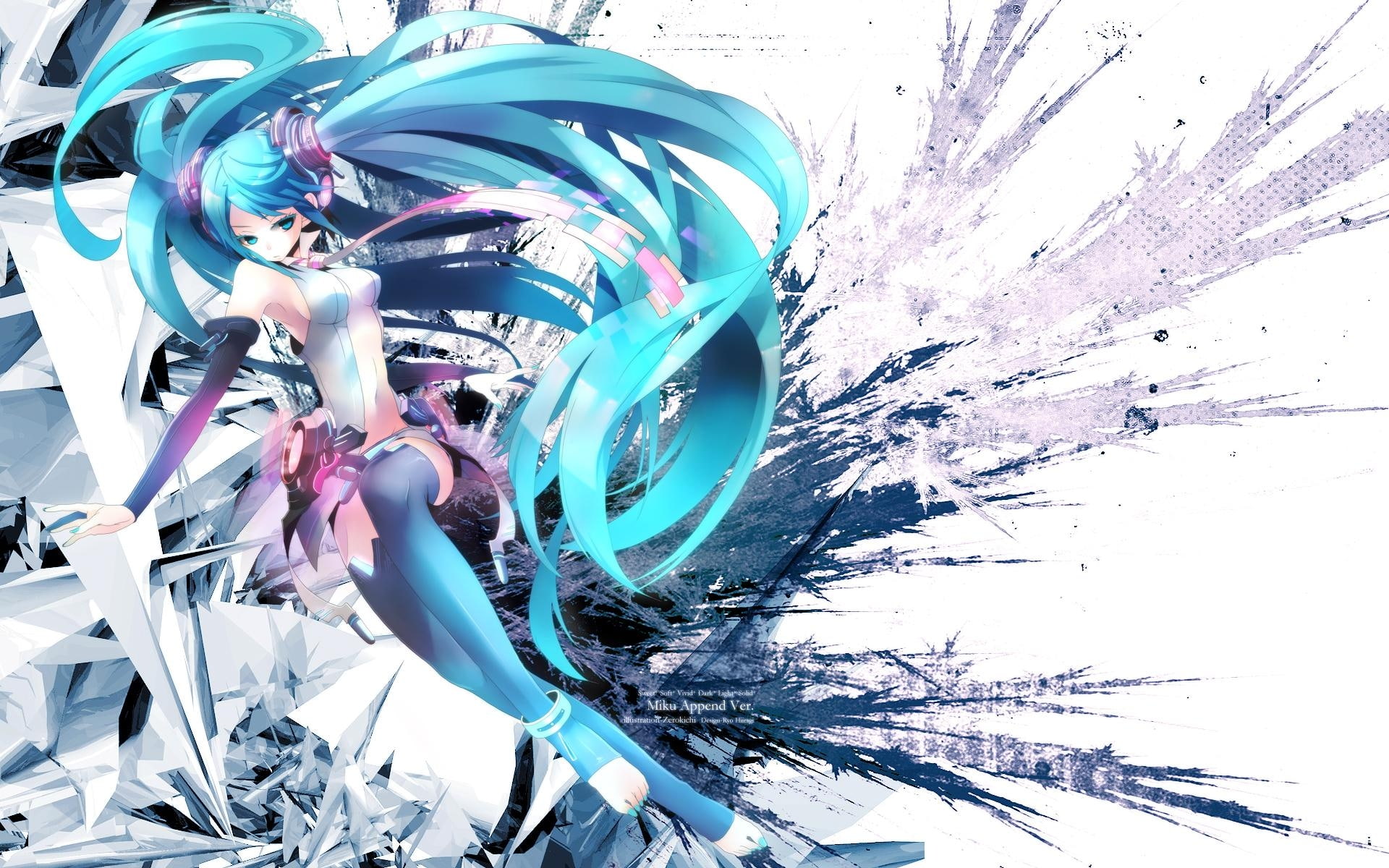 hot, 1080P, twintails, hatsune, x, anime, Hatsune Miku, hd, art, vocaloid, miku, HD Wallpaper