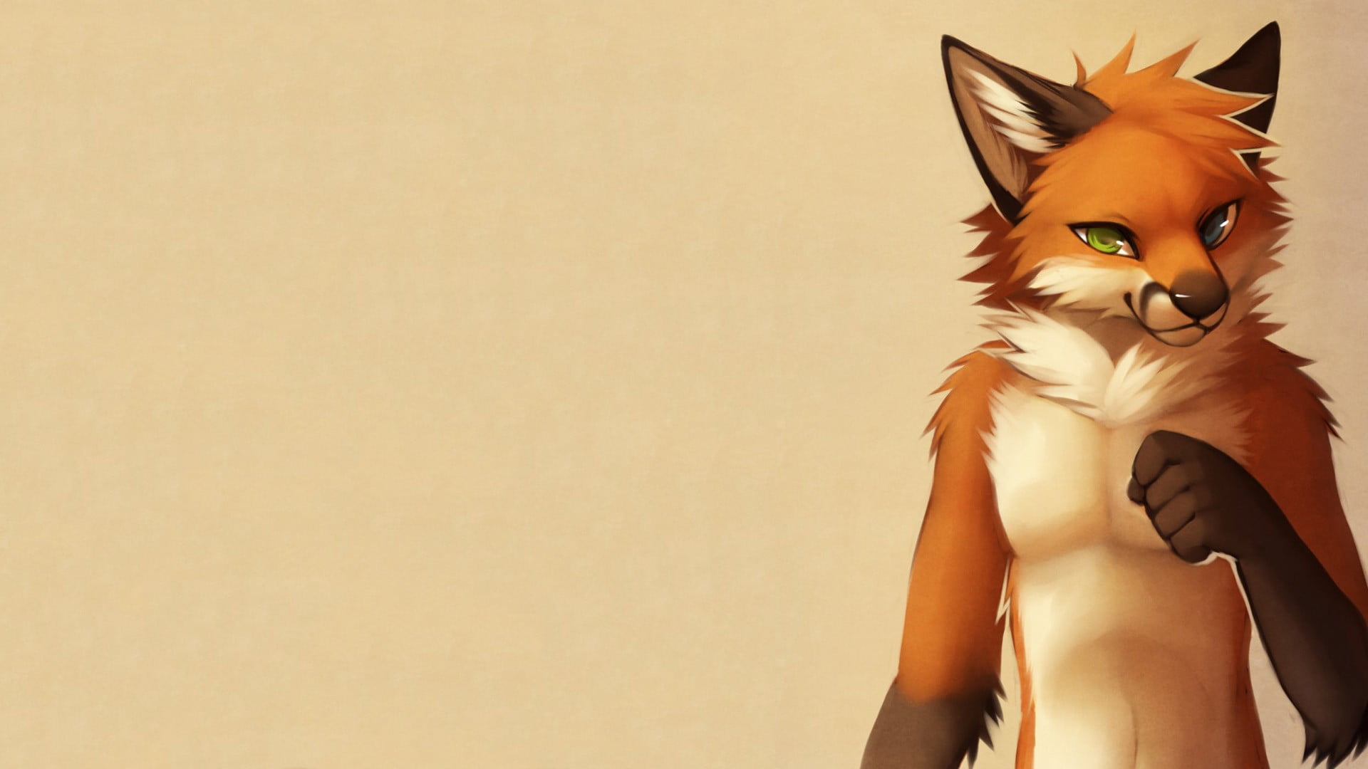copy space, Anthro, women, fashion, mask, wall - building feature, one person, furry, young adult, young women, 1080P, representation, portrait, domestic animals, HD Wallpaper