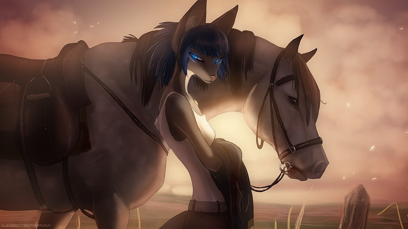 Furry, 720P, Anthro, horse, HD Wallpaper