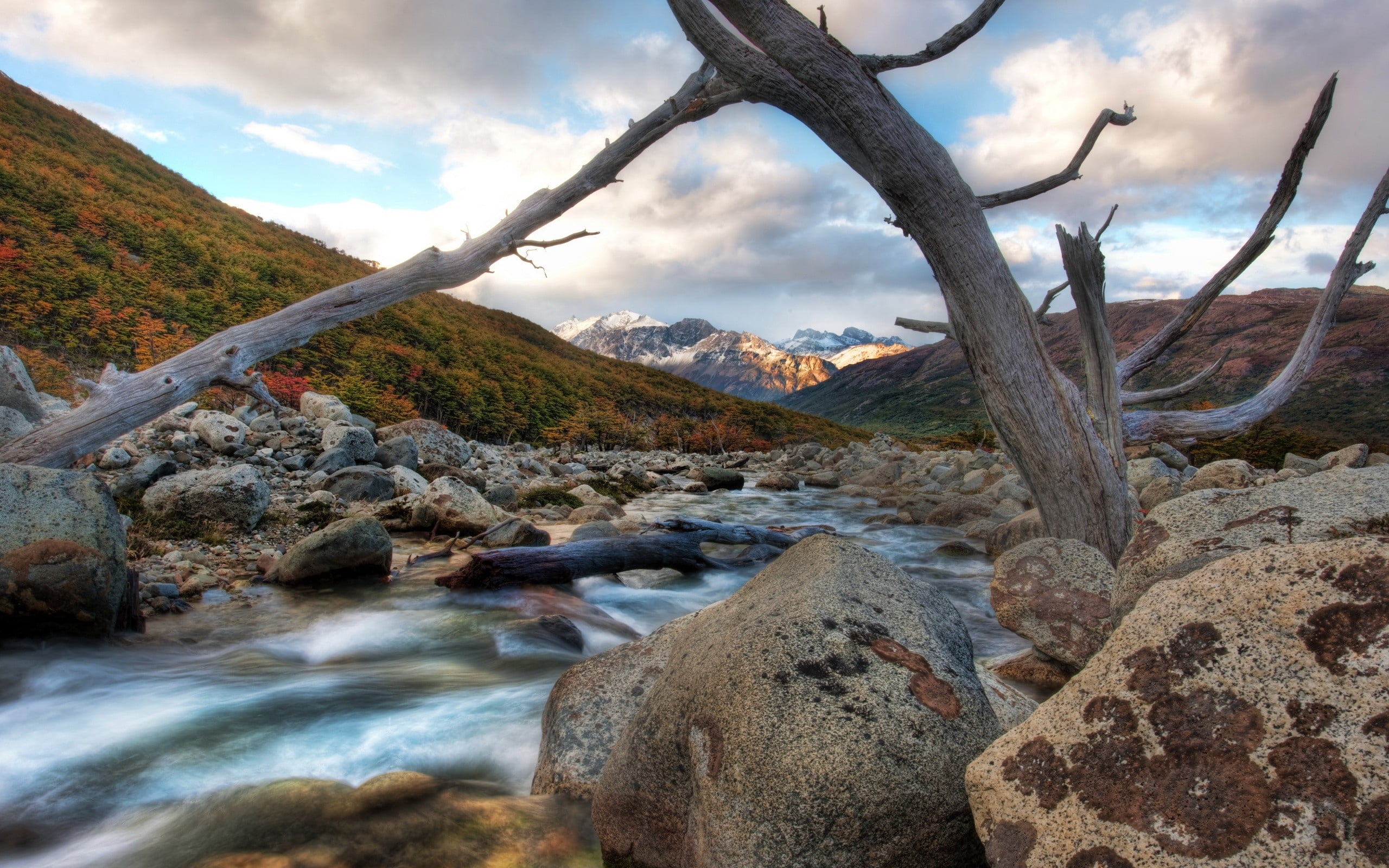 scenics - nature, rock - Object, mountain, extreme Terrain, dead, river, wilderness Area, flowing, sunlight, non-Urban Scene, outdoors, waterfall, land, HD Wallpaper