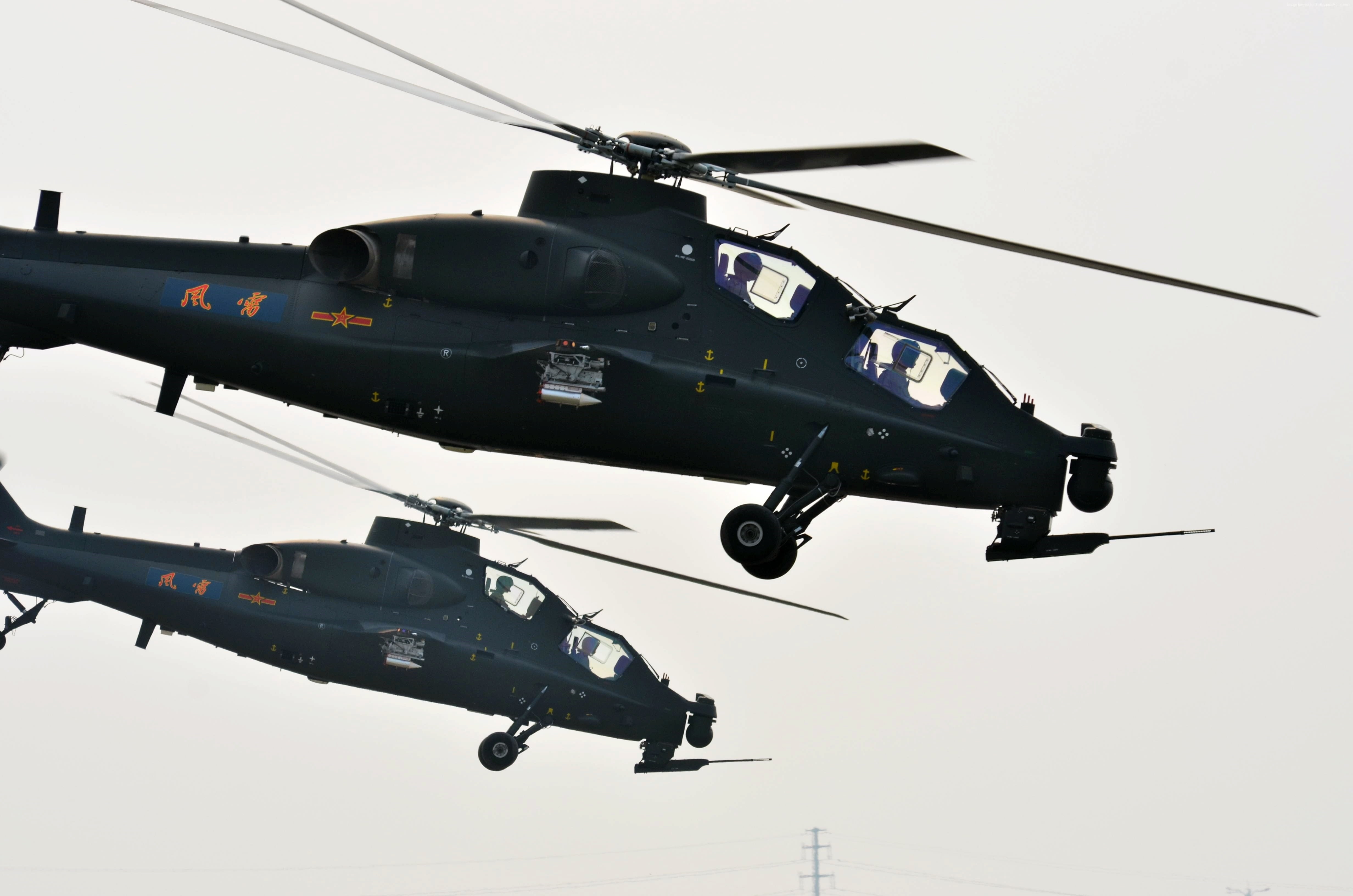 4K, CAIC Z-10, China Air Force, attack helicopter, HD Wallpaper