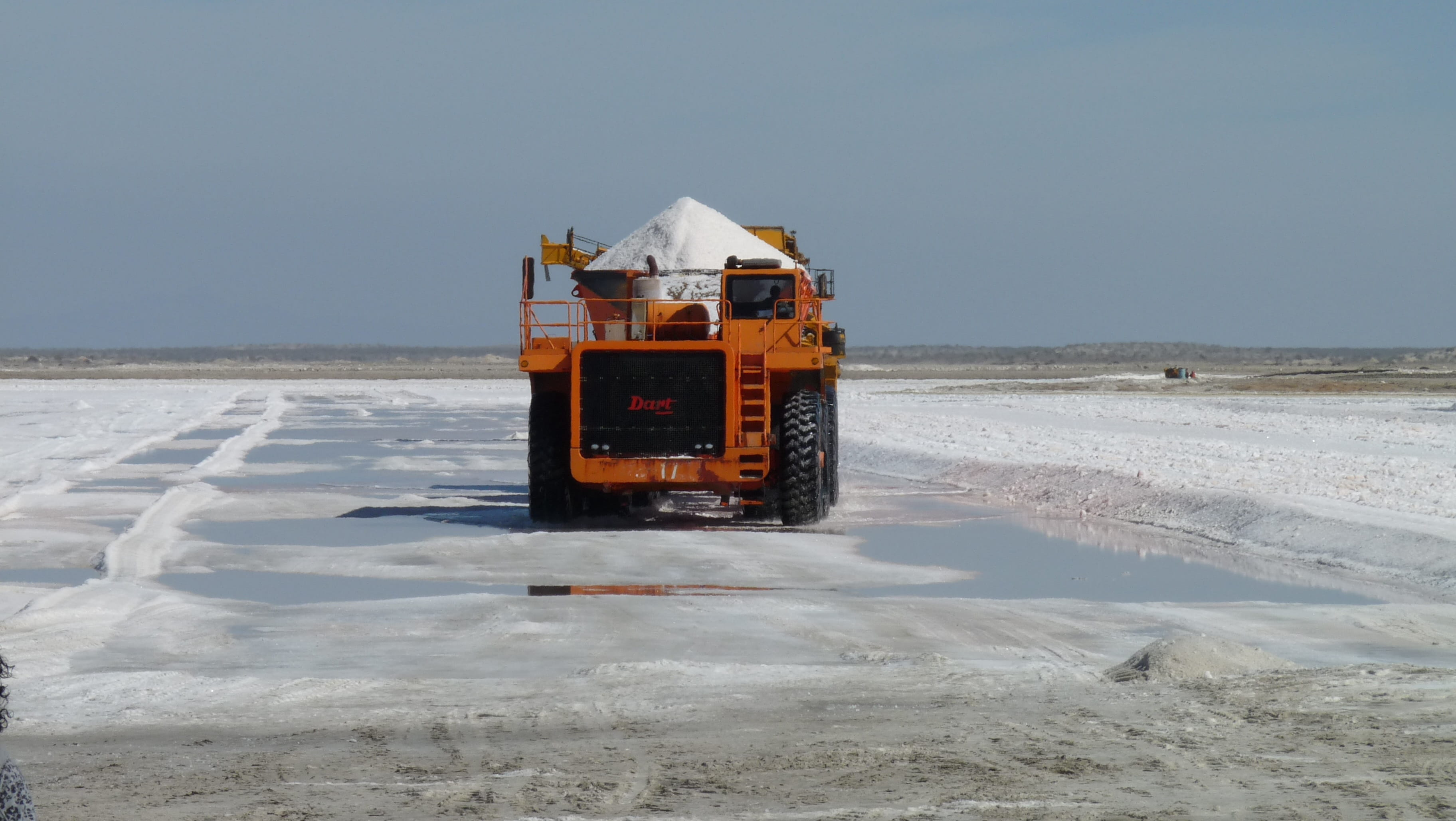 cold temperature, no people, mexico, field, day, heavy machinery, salt flat, mode of transportation, machinery, Black Warrior, road, landscape, horizon, HD Wallpaper