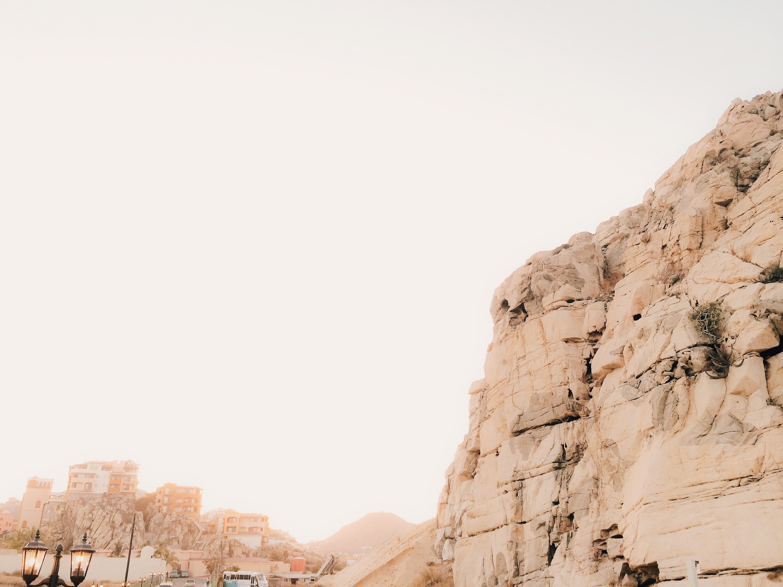 ancient egypt, street, copy space, sky, landscape, beauty in nature, fort, day, outdoors, ground, formation, low angle view, city, rock - object, mexico, HD Wallpaper