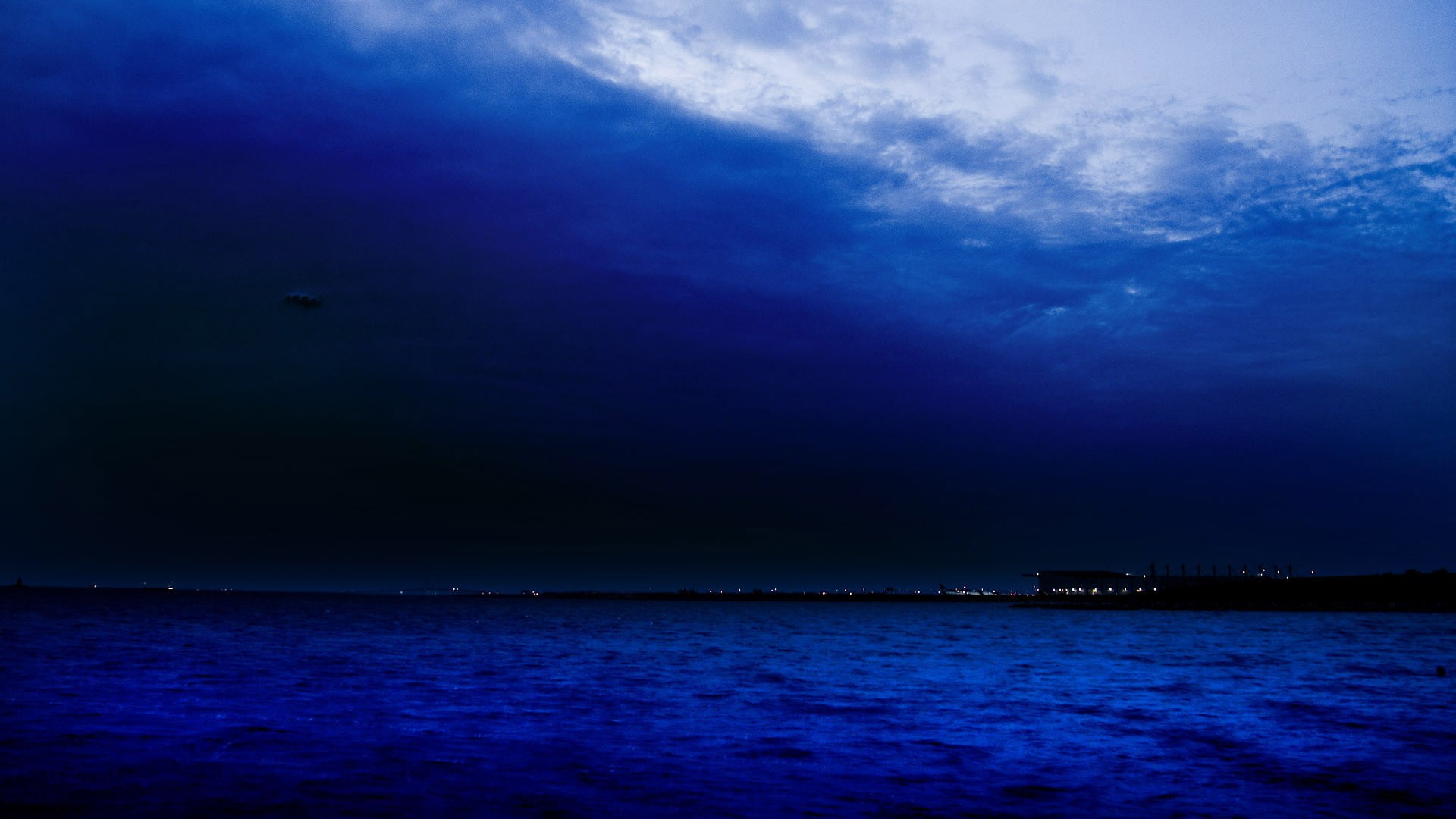 nature, architecture, tranquil scene, horizon, seascape, dusk, outdoors, scenics - nature, waterfront, tranquility, horizon over water, no people, blue, HD Wallpaper