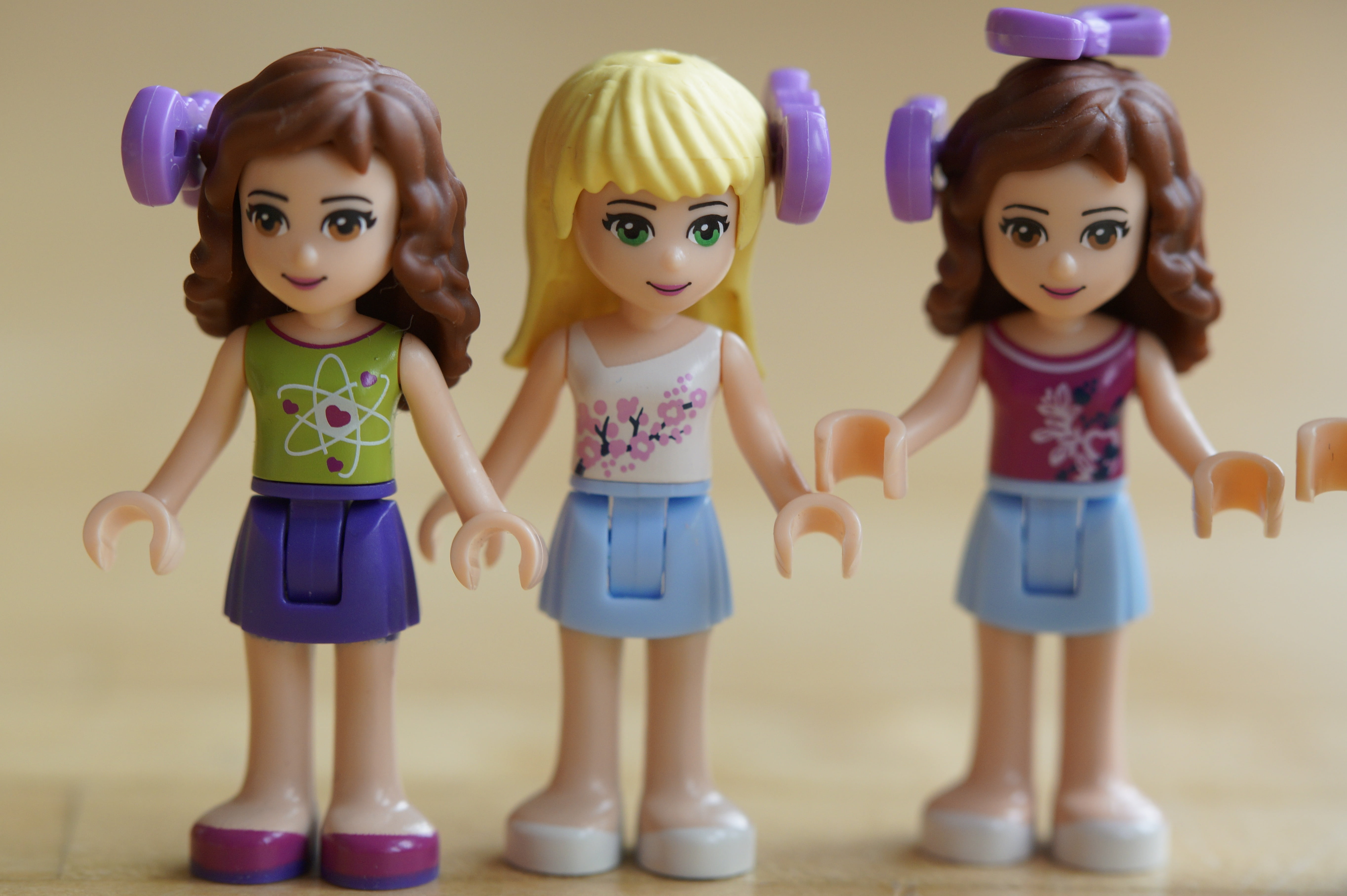 girlfriends, indoors, doll, lego, still life, creativity, girl, front view, childhood, lego friends, side by side, standing, representation, girls, female likeness, HD Wallpaper