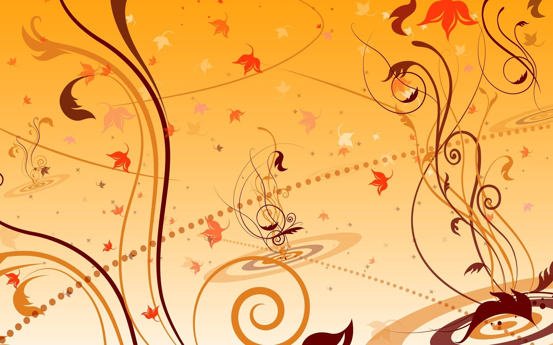 nature, full frame, Pattern, ornate, decoration, floral Pattern, decor, paint, autumn, painted Image, creativity, seamless, vector Backgrounds, HD Wallpaper