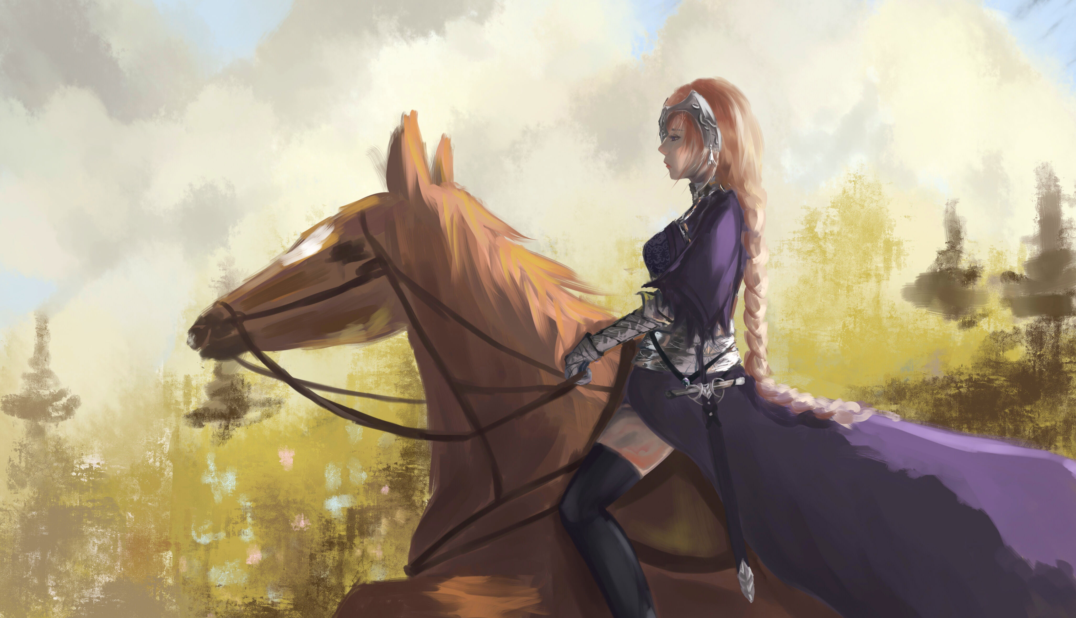 Fate/Apocrypha, Jeanne dArc, Ruler (Fate/Apocrypha), 4K, anime girls, HD Wallpaper