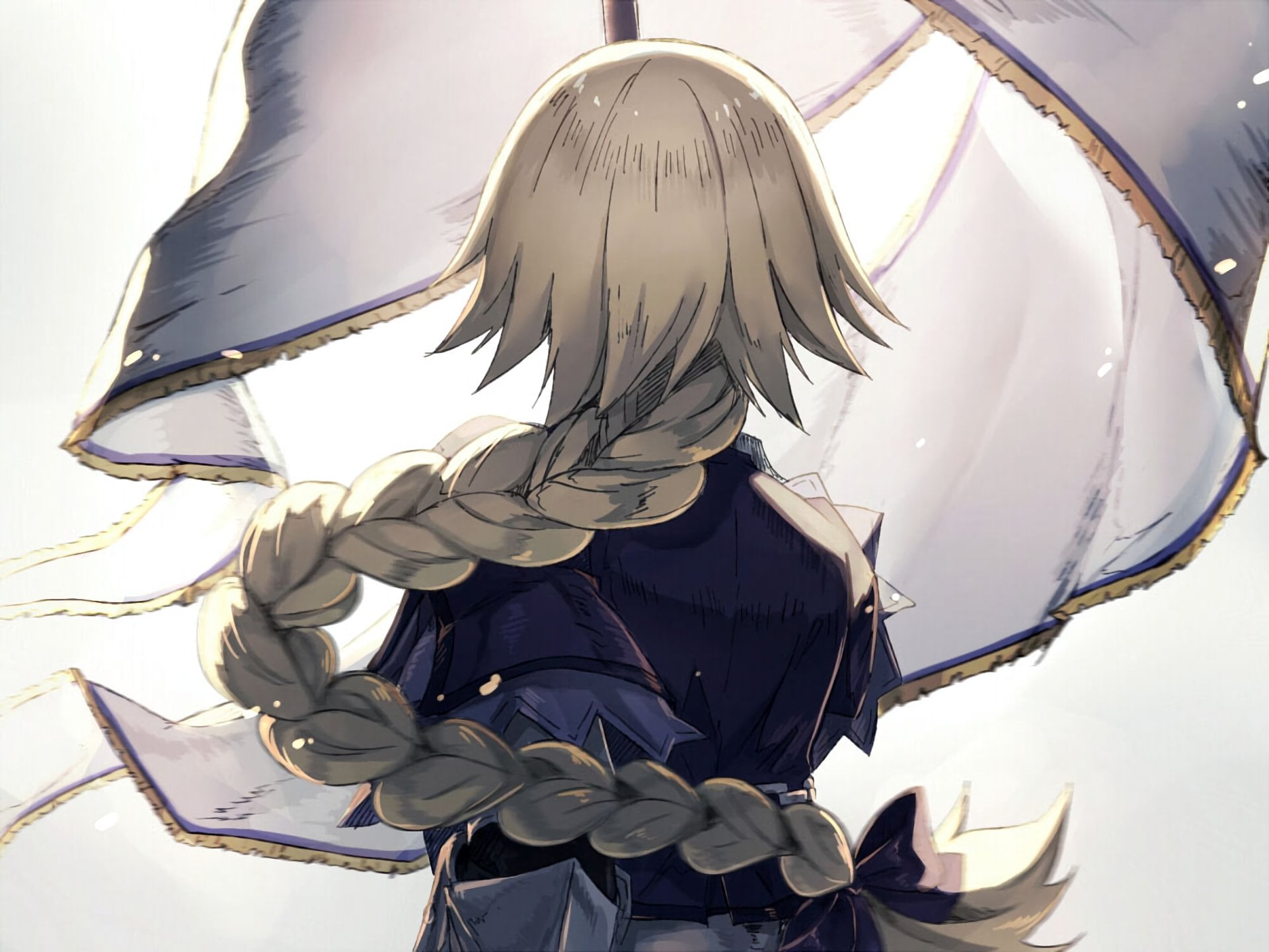outdoors, Ruler (Fate/Grand Order), Fate/Grand Order, Ruler (Fate/Apocrypha), nature, real people, art and craft, adult, sky, obscured face, security, sunlight, HD Wallpaper