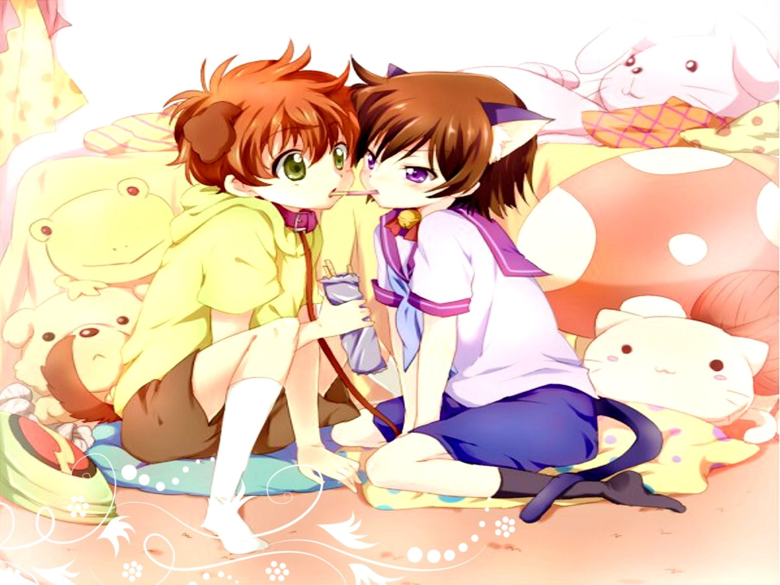 Yaoi, Code Geass, Anime, Suzaku Kururugi, Lelouch Lamperouge, 720P, HD Wallpaper
