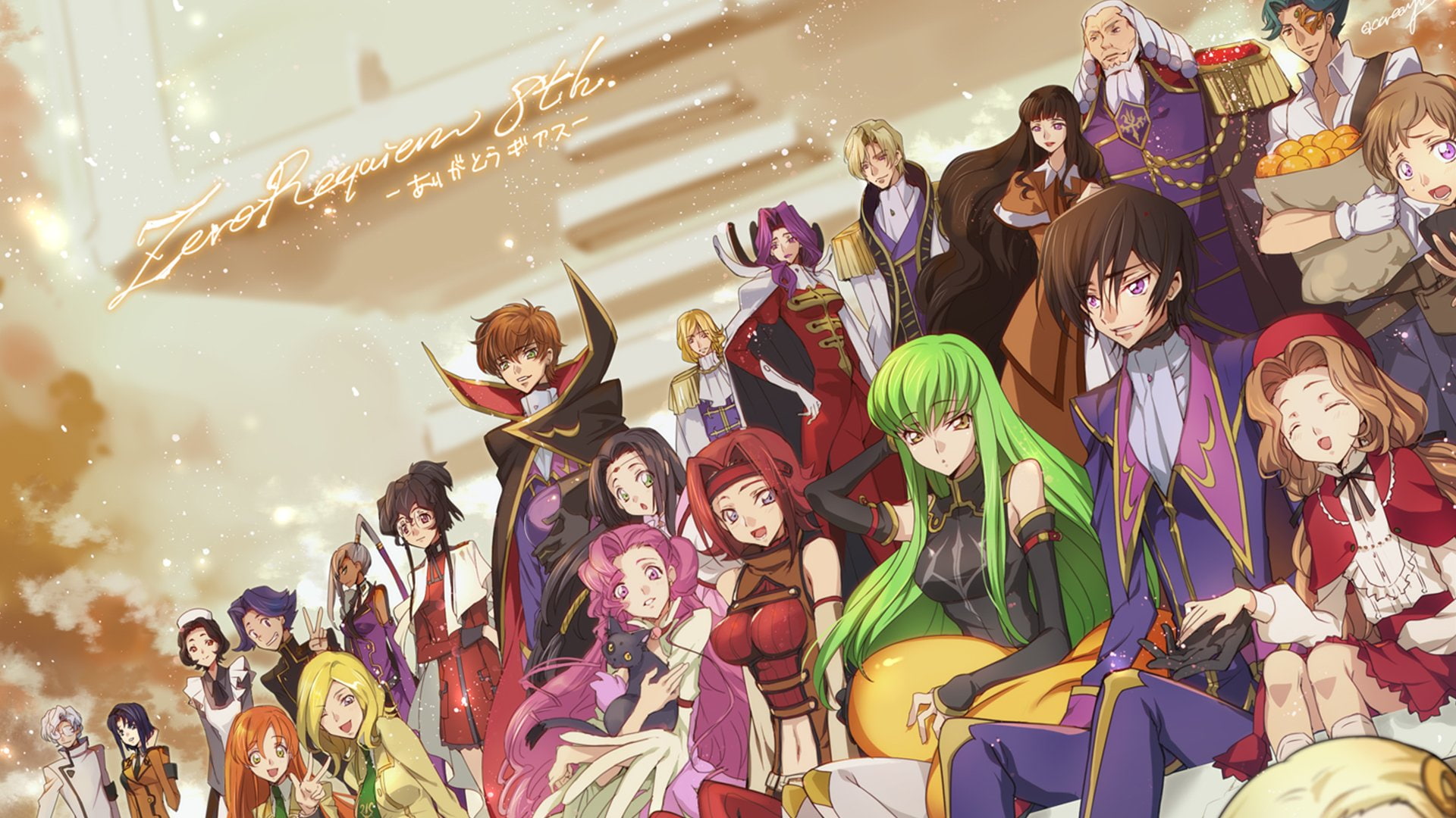 Lelouch Lamperouge, Kaguya Sumeragi, Nina Einstein, Anime, Rolo Lamperouge, 1080P, Marianne Vi Britannia, Villetta Nu, Kallen Kōzuki, Lloyd Asplund, Nunnally Lamperouge, HD Wallpaper